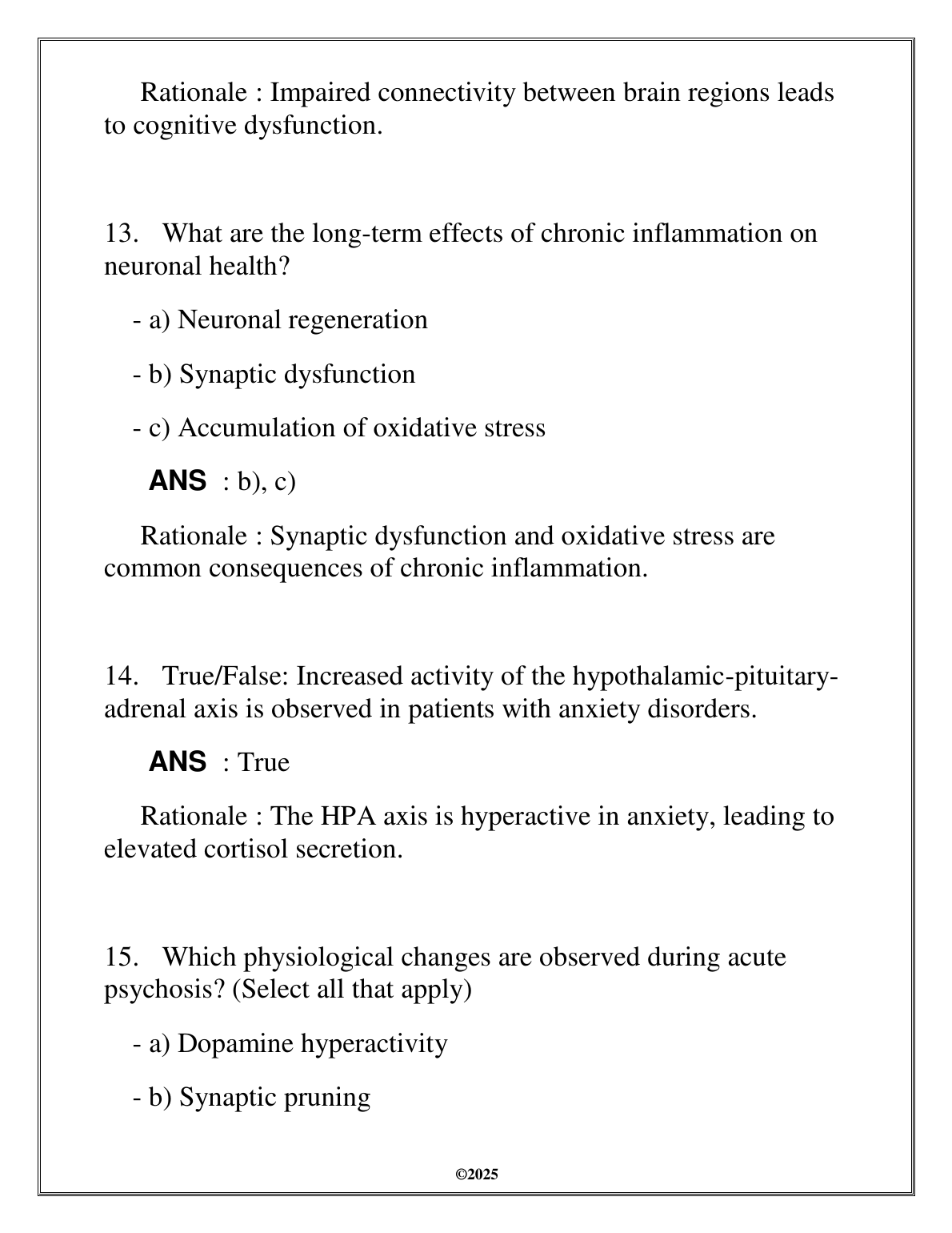 NURS 5800 Adv Patho PMHNP Midterm Q&A 2025 IMG-3
