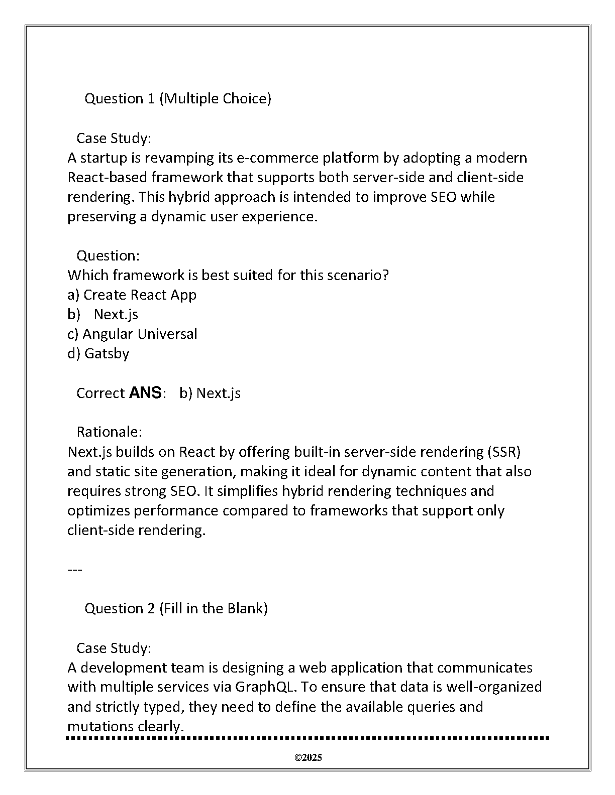 WGU ITWD 3120 Web Dev Final Exam Study Guide 2025
