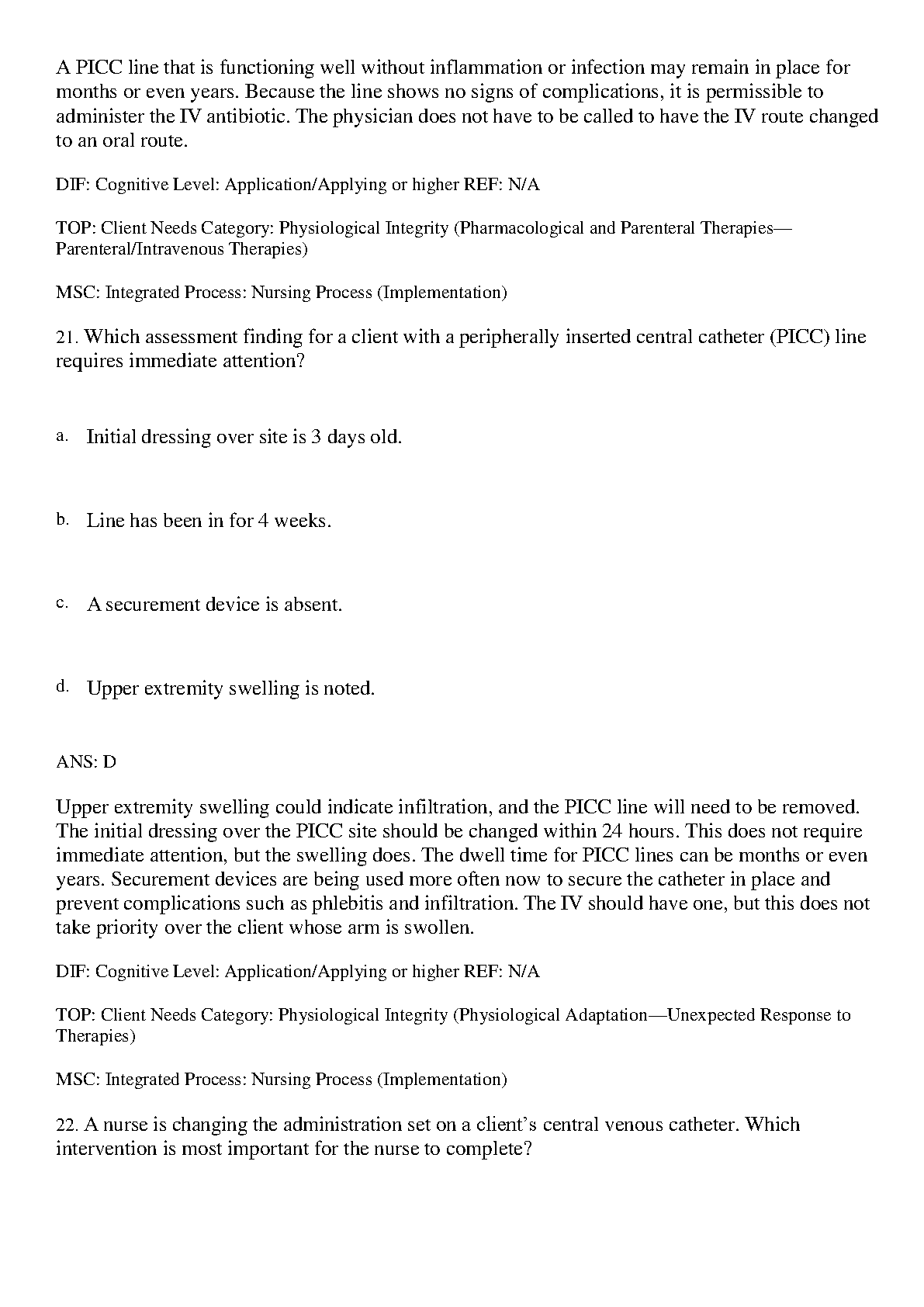 MEDICAL SURGICAL NURSING 7TH  EDITION TEST BANK IMG-1