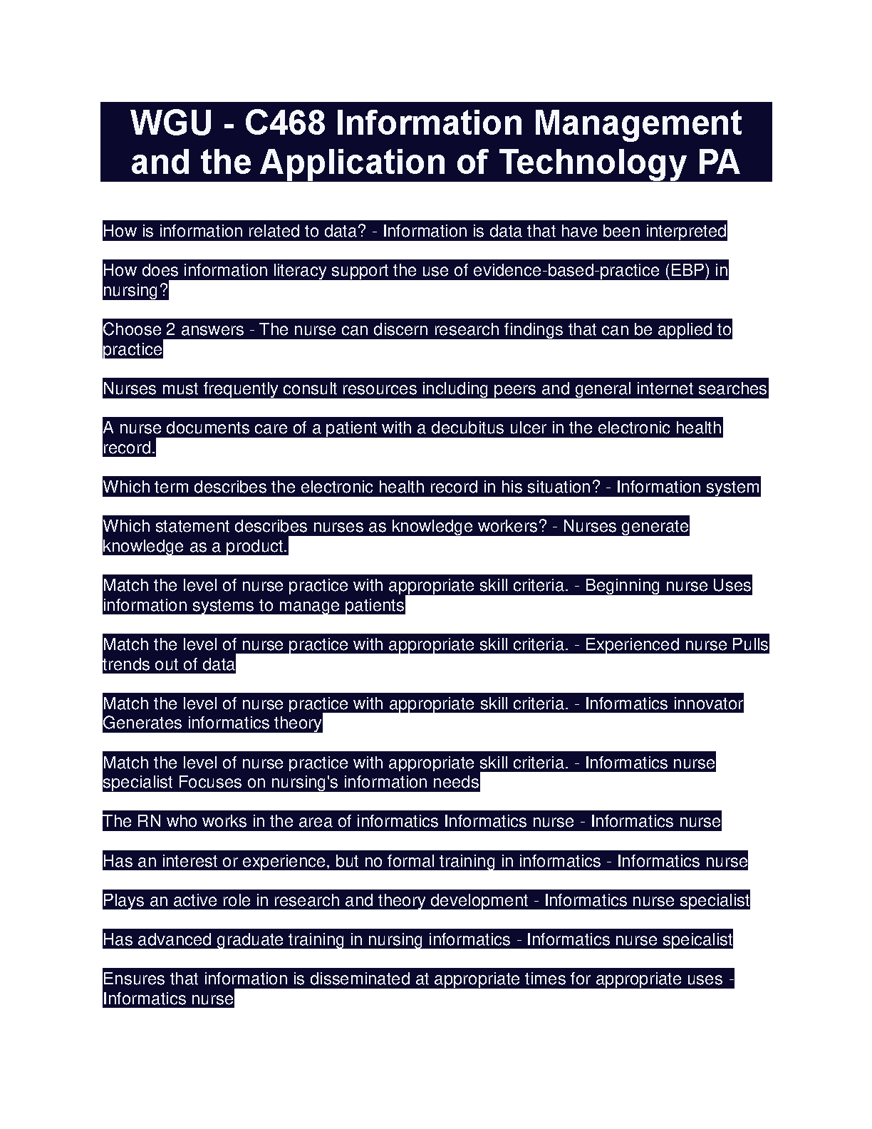 WGU C468 IT Exam Guide 2024-2025 Pass First Try IMG-1