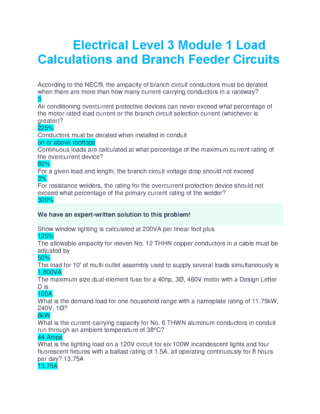 Level 3 Electrical M1 Load Calcs & Branch Feeders 2026/27 Guide IMG-1