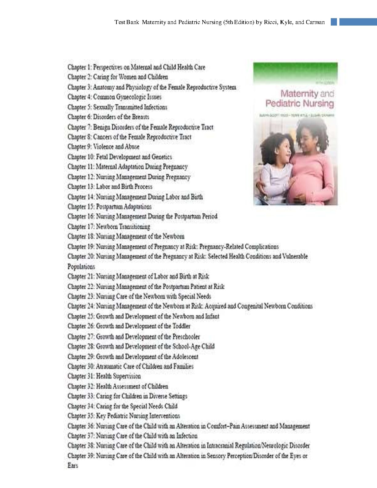 Nursing Test Bank Maternity & Pediatrics 2026/27