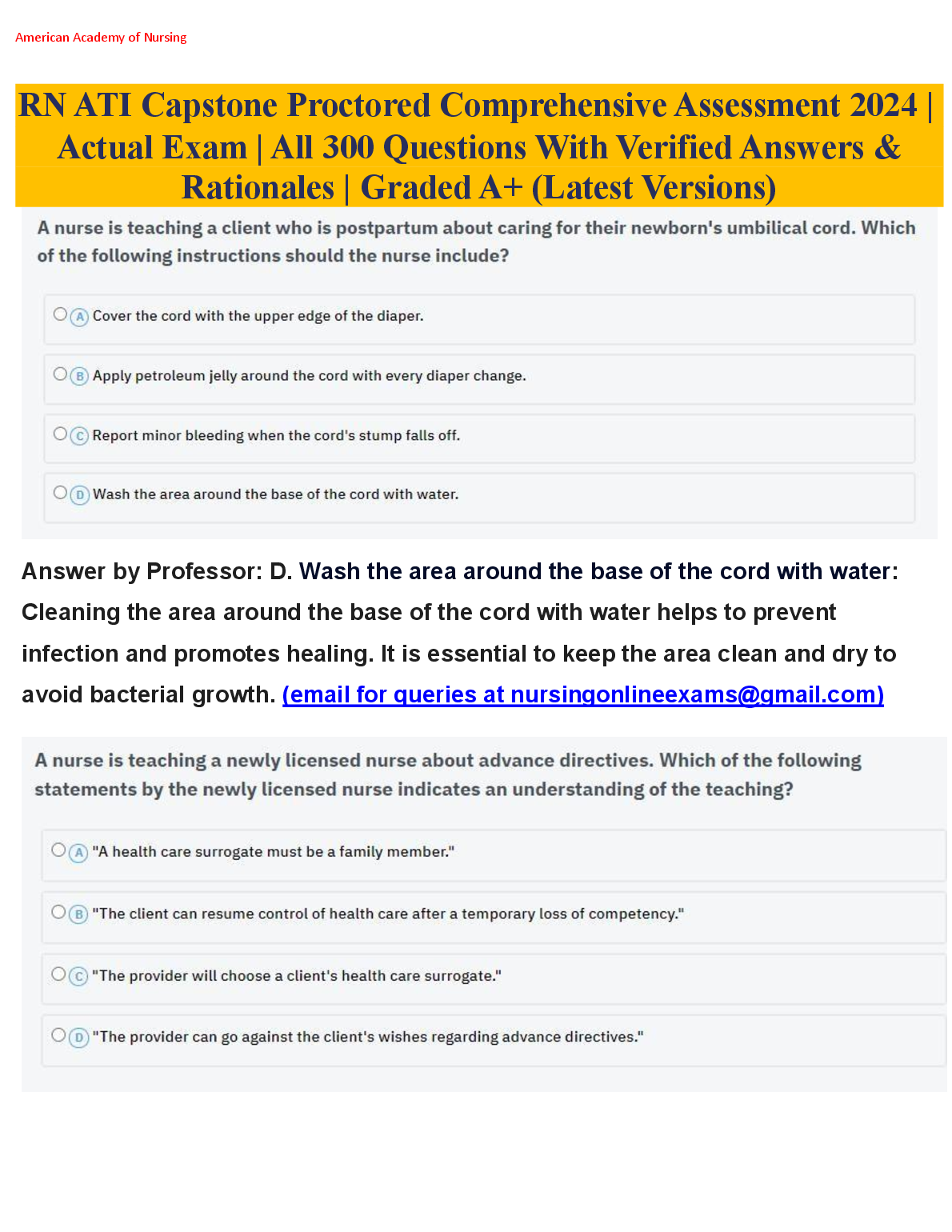 RN ATI Capstone Exam Prep 2026/27: 300 Qs with Answers