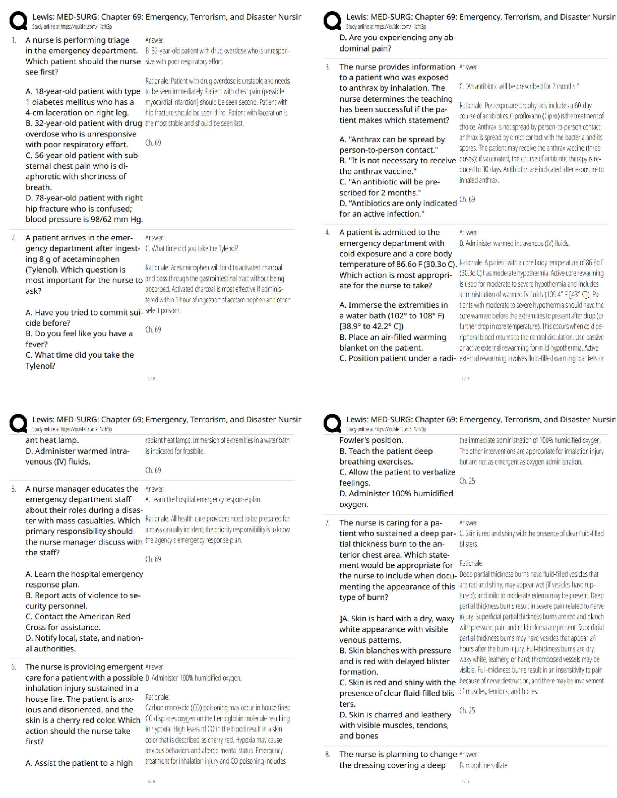 Chapter 69 Test Bank Lewis Med Surg 12e 2026/27 NCLEX Prep