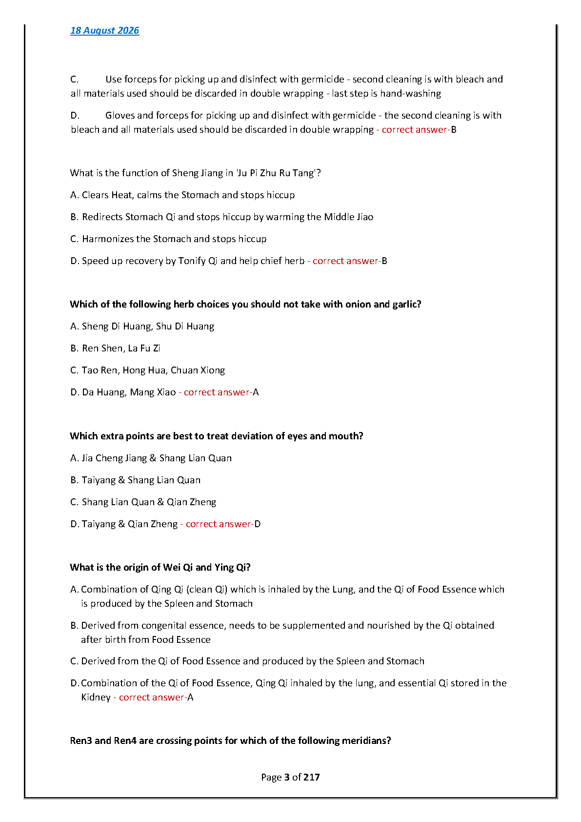 CALE 2026 Acupuncture Board Exam Test Bank & Answers IMG-3