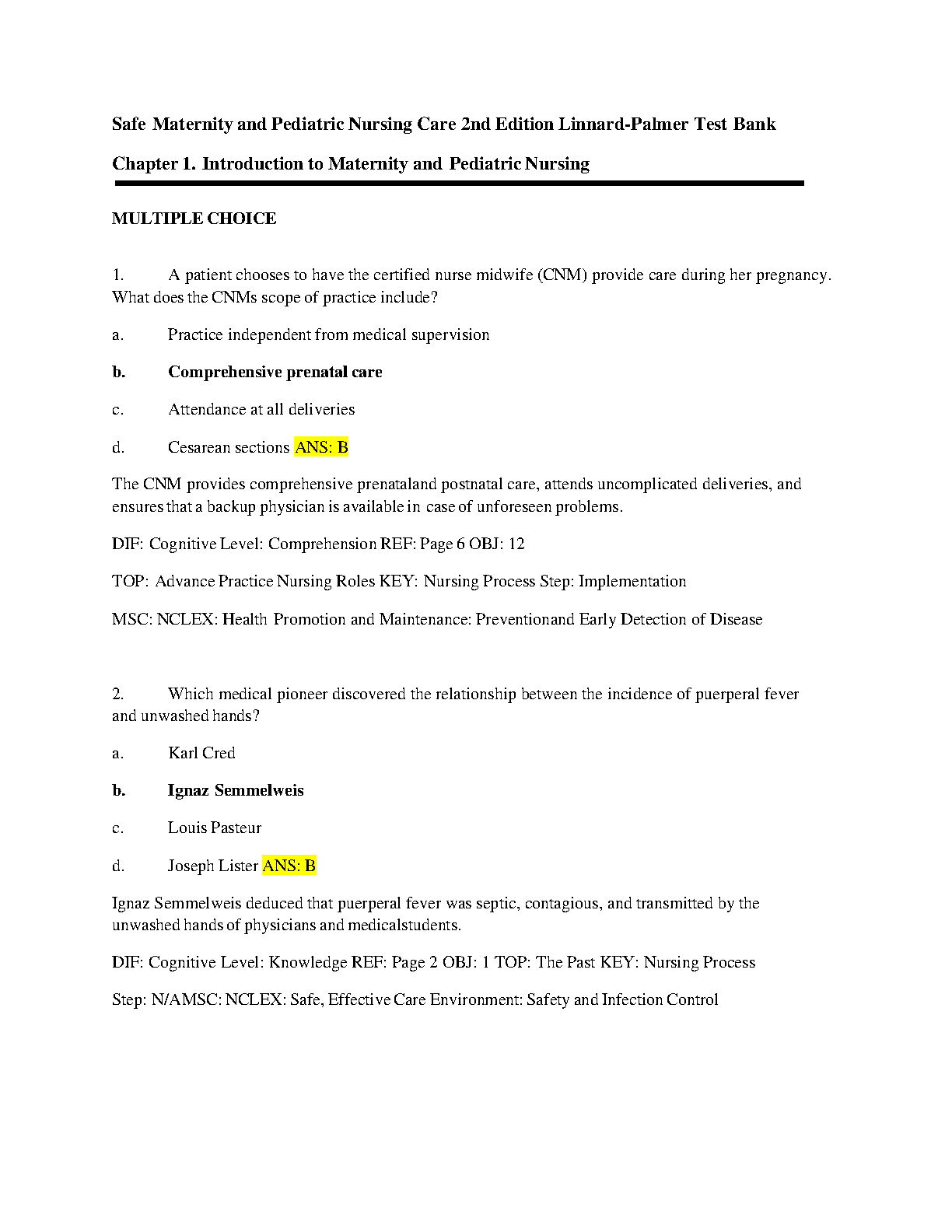 Safe Maternity & Pediatrics Test Bank 2026/27 Study Aid IMG-3