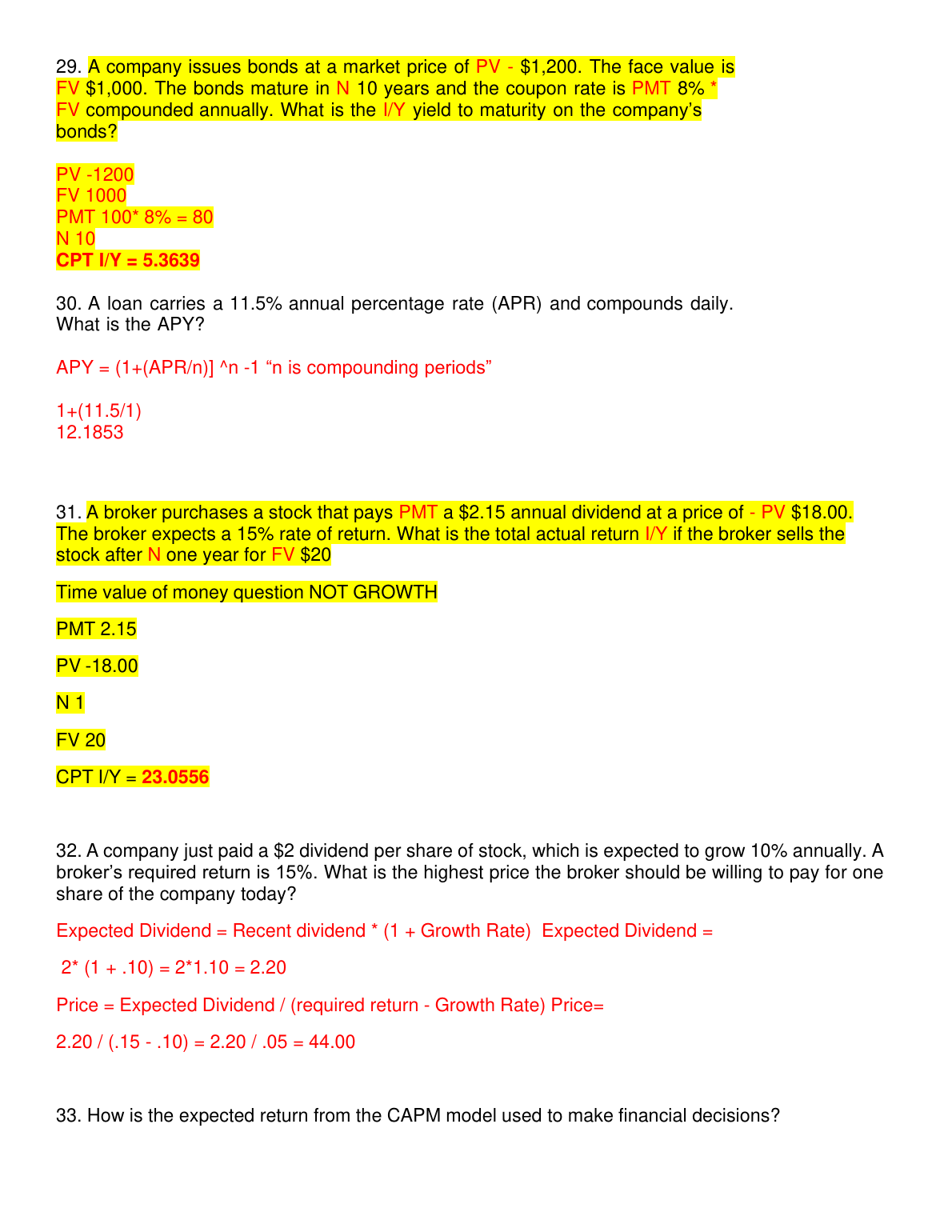 WGU C214 Financial Management Retake Exam Answers