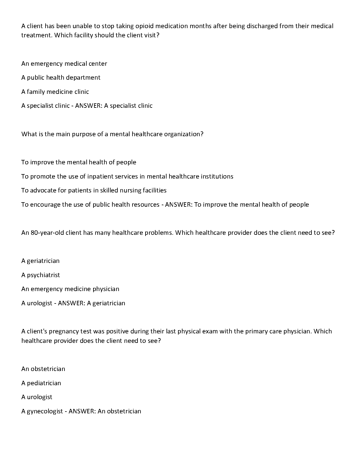 WGU D391 Healthcare Ecosystems Test Bank with Verified Answers