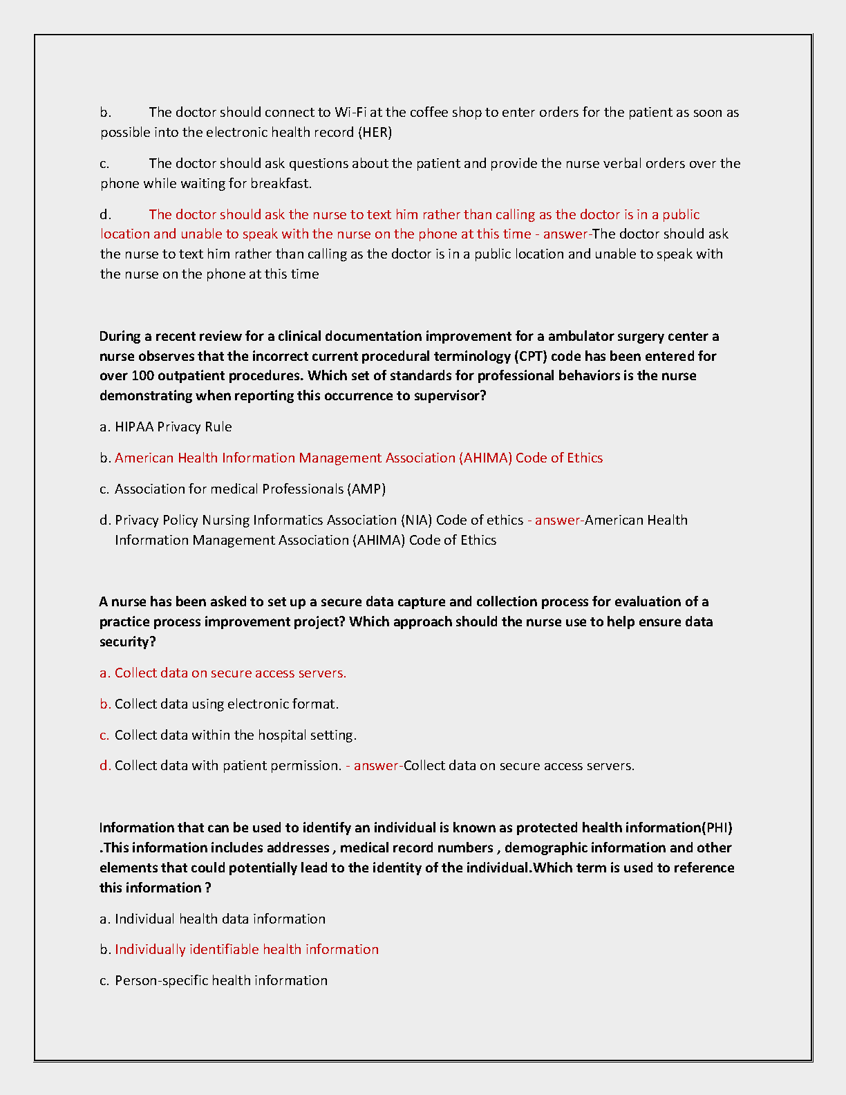 WGU D276 Healthcare Informatics Study Guide 2025