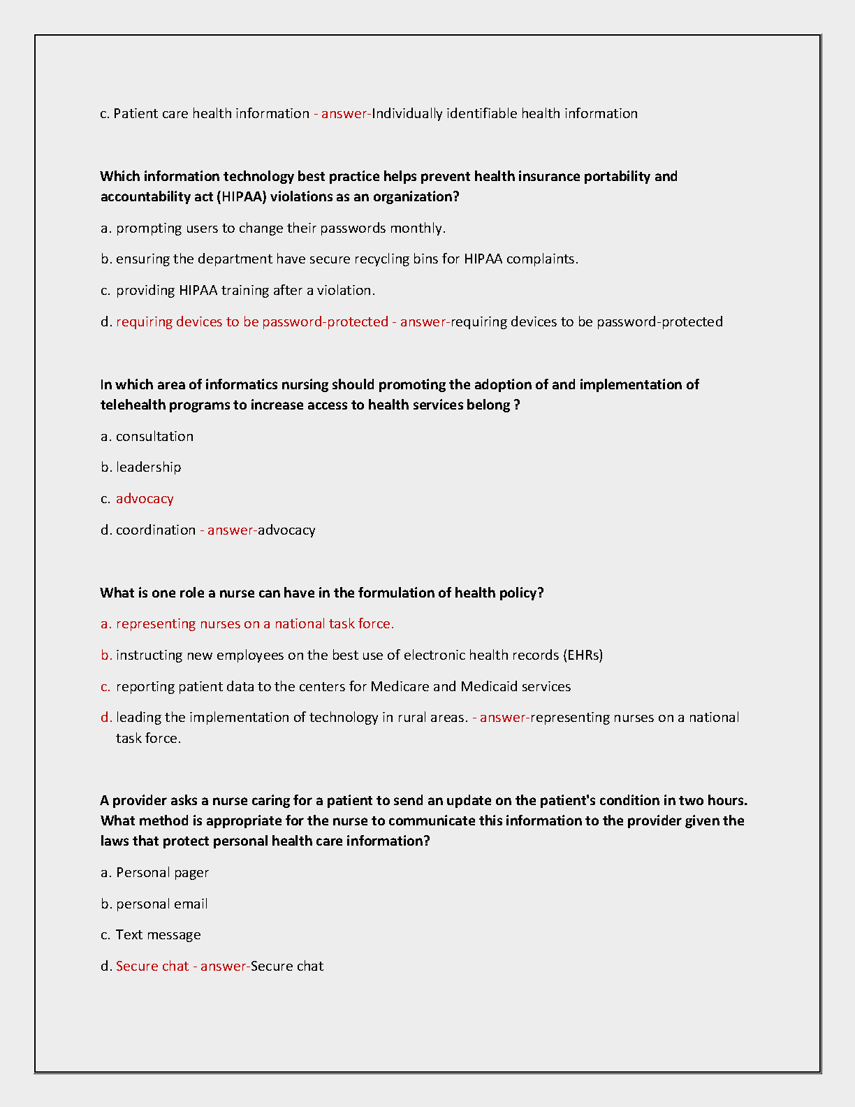 WGU D276 Healthcare Informatics Study Guide 2025 IMG-3