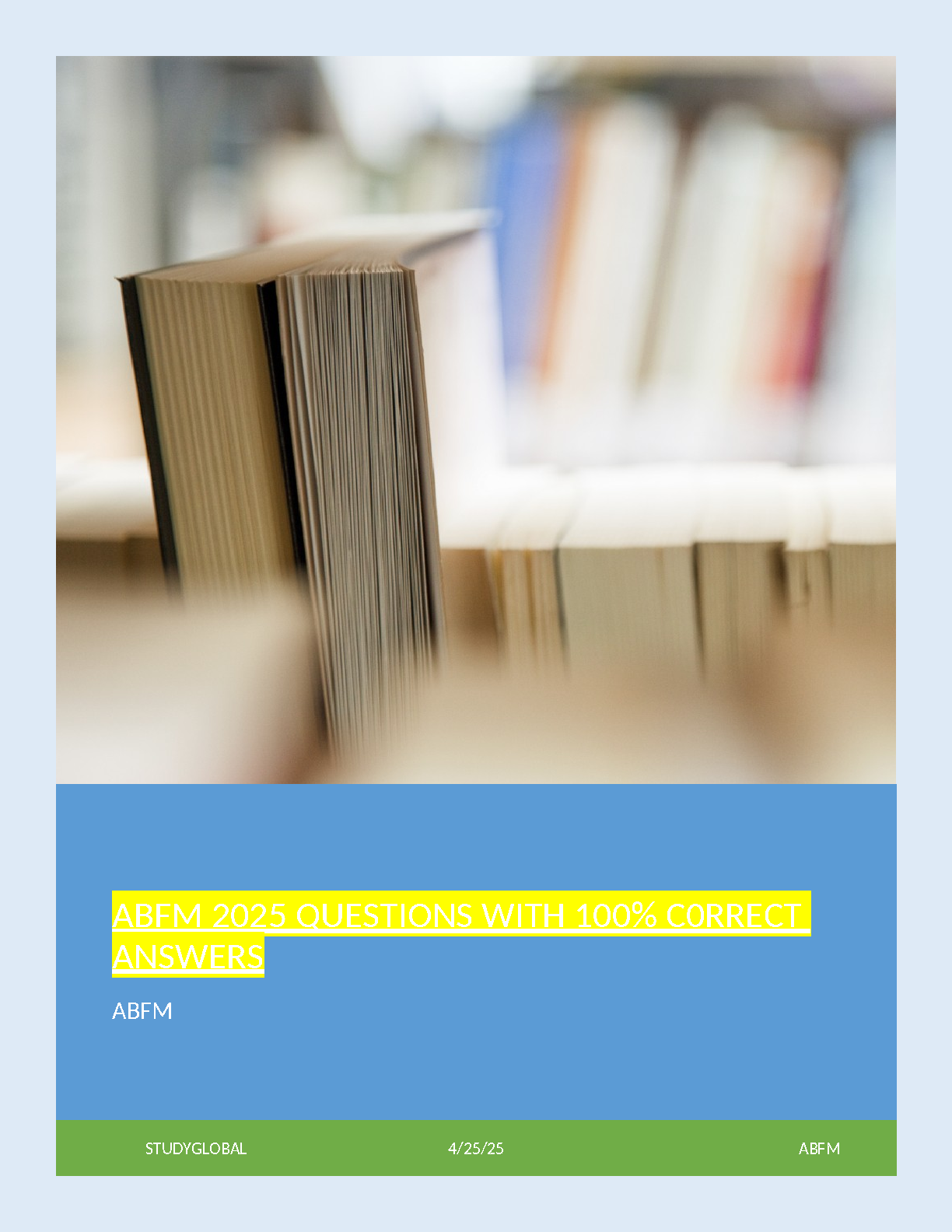 ABFM 2026/27 Study Guide Questions and Answers IMG-1