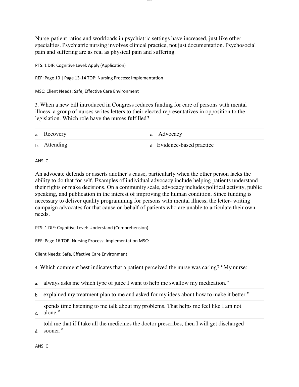 Mental Health Nursing Test Bank 2026/27 Morrison Vaivre IMG-1