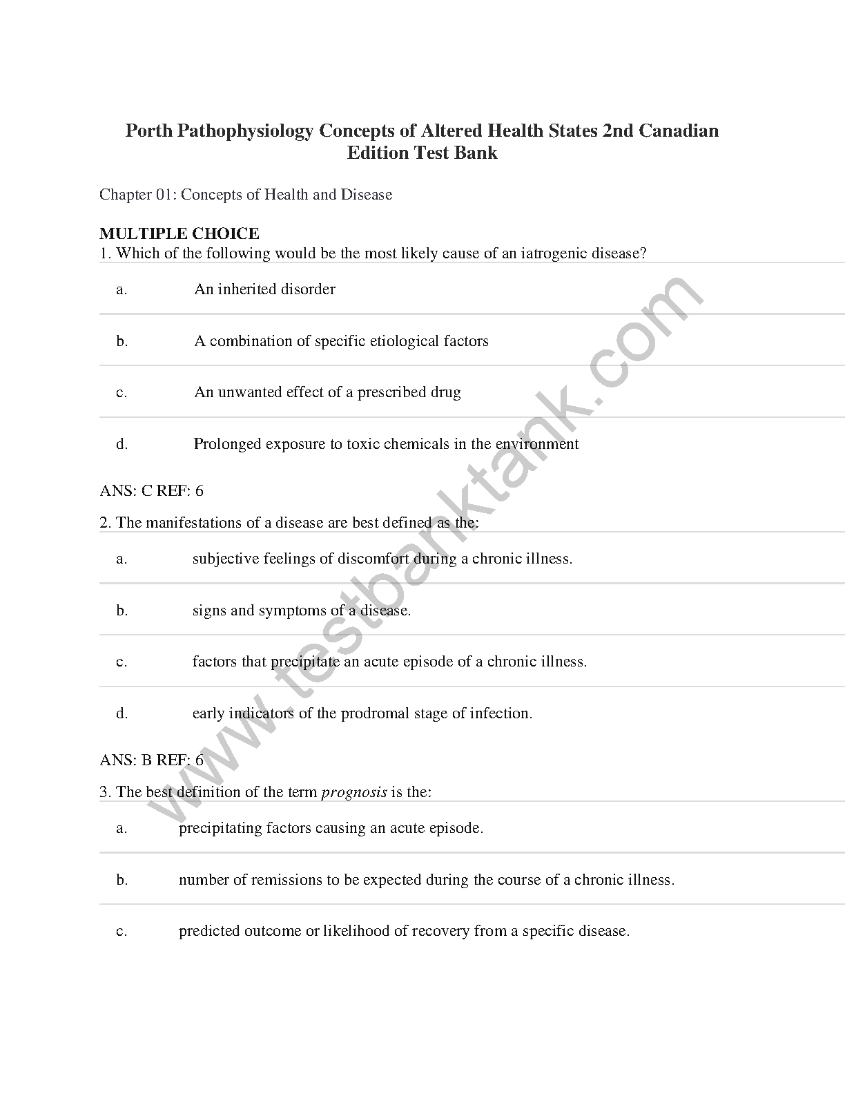 Porth's Pathophysiology, 2nd Canadian Edition IMG-1