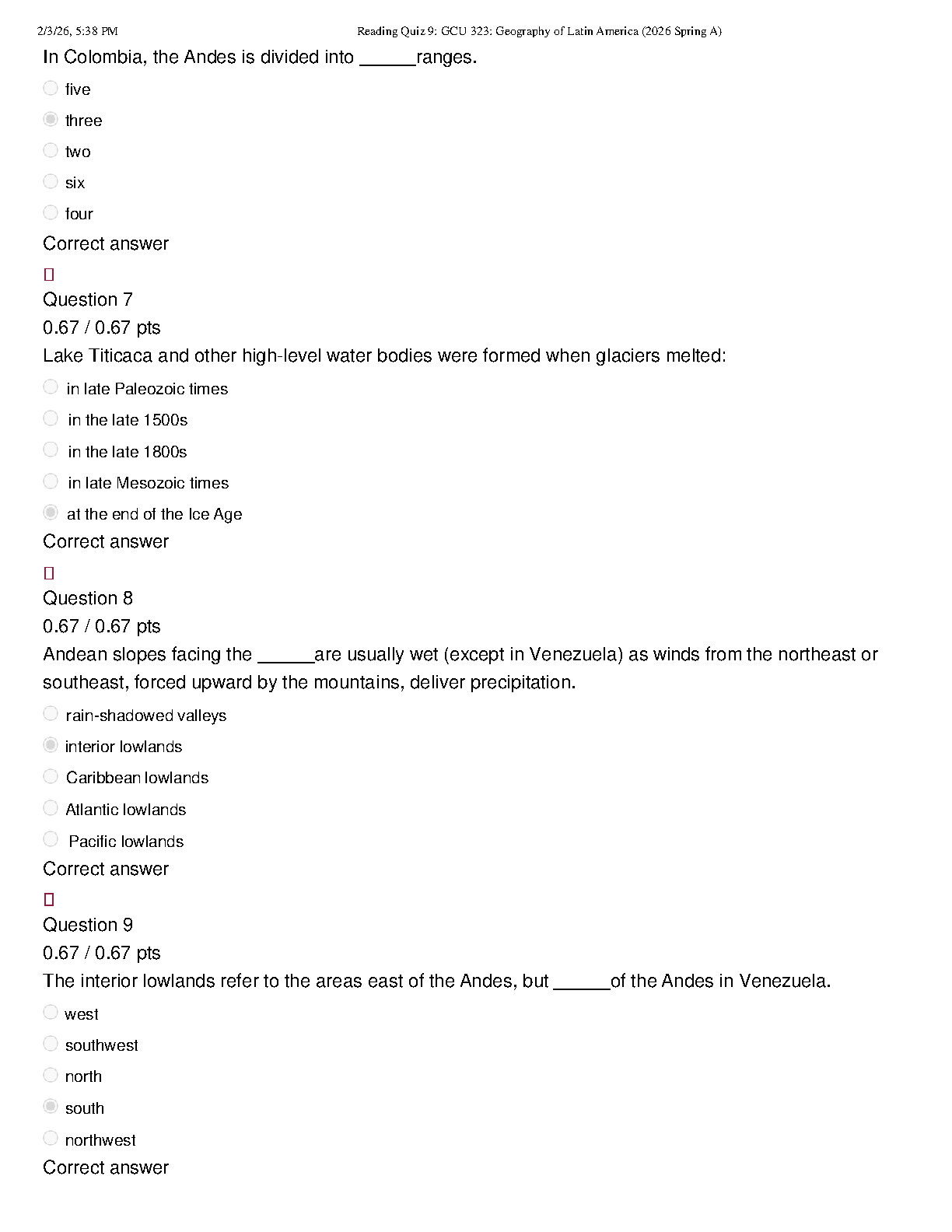 GCU 323 Lat Am Geography Quiz 9 Answers 2026 IMG-3