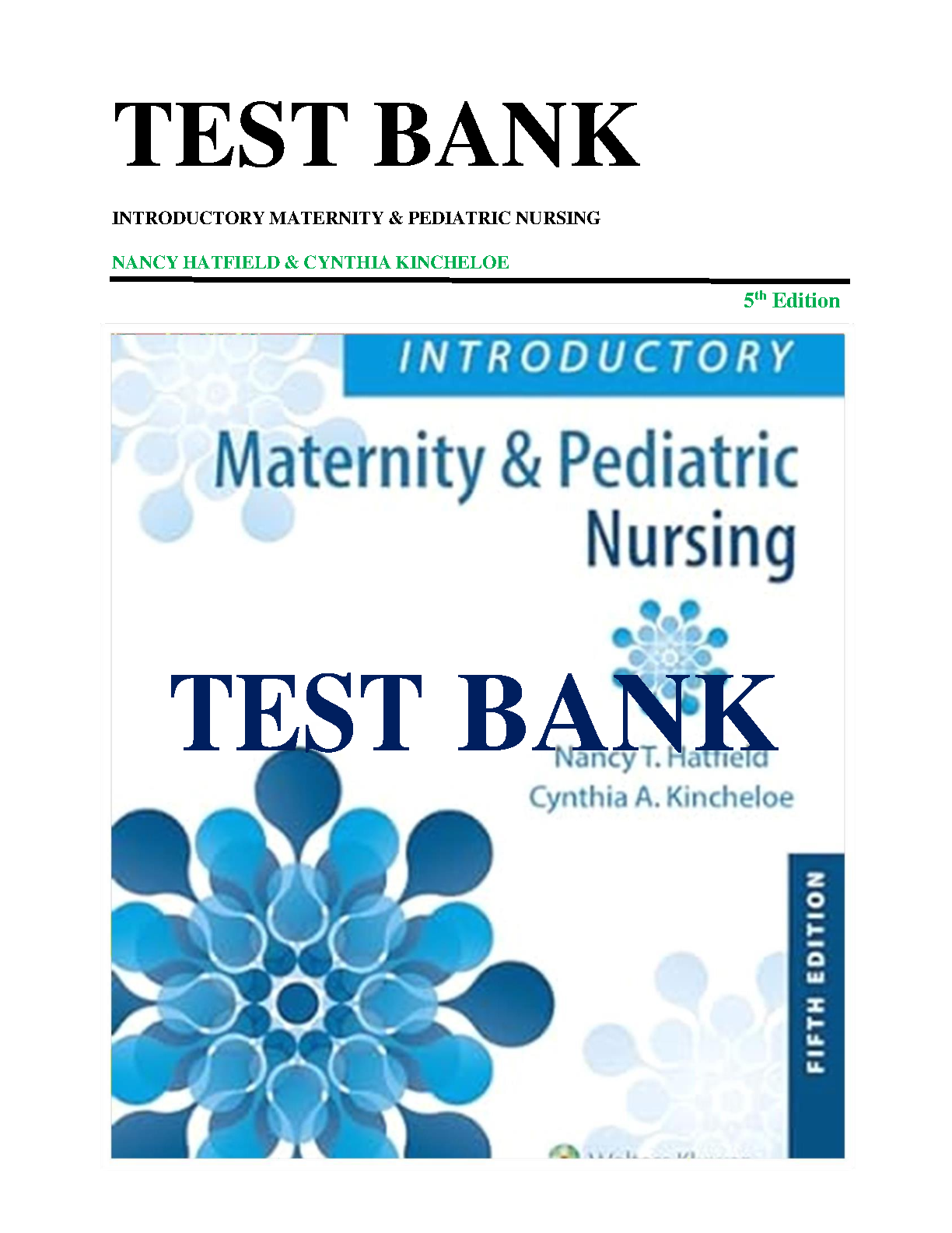 Introductory Maternity & Pediatric Nursing 5th Edition