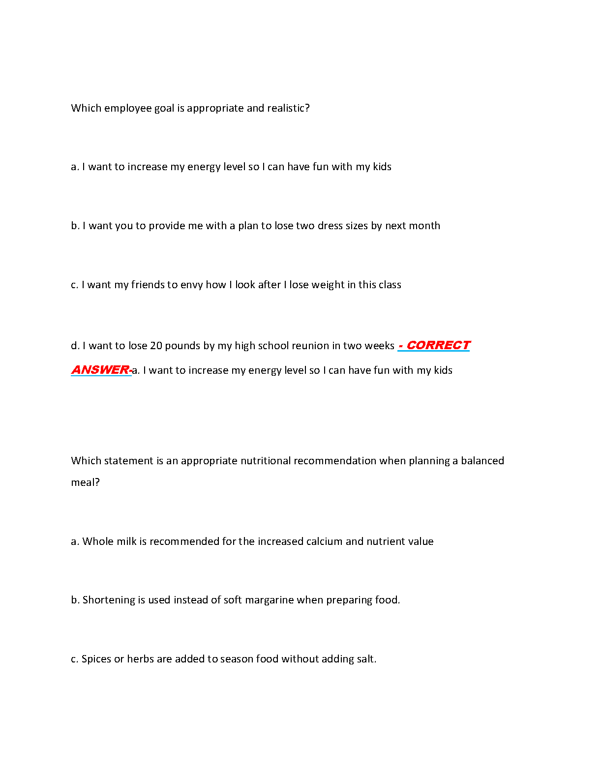WGU C787 Nutrition Exam Questions Answers 2024-2025 IMG-3