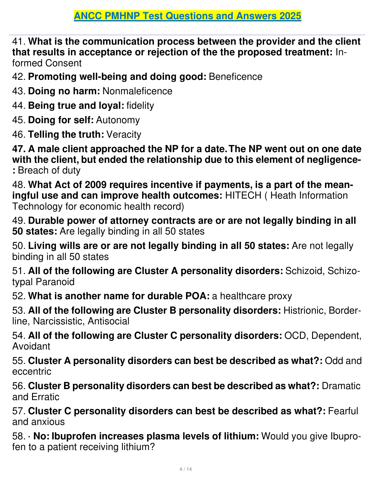 ANCC PMHNP Practice Questions and Answers 2026/27 IMG-1