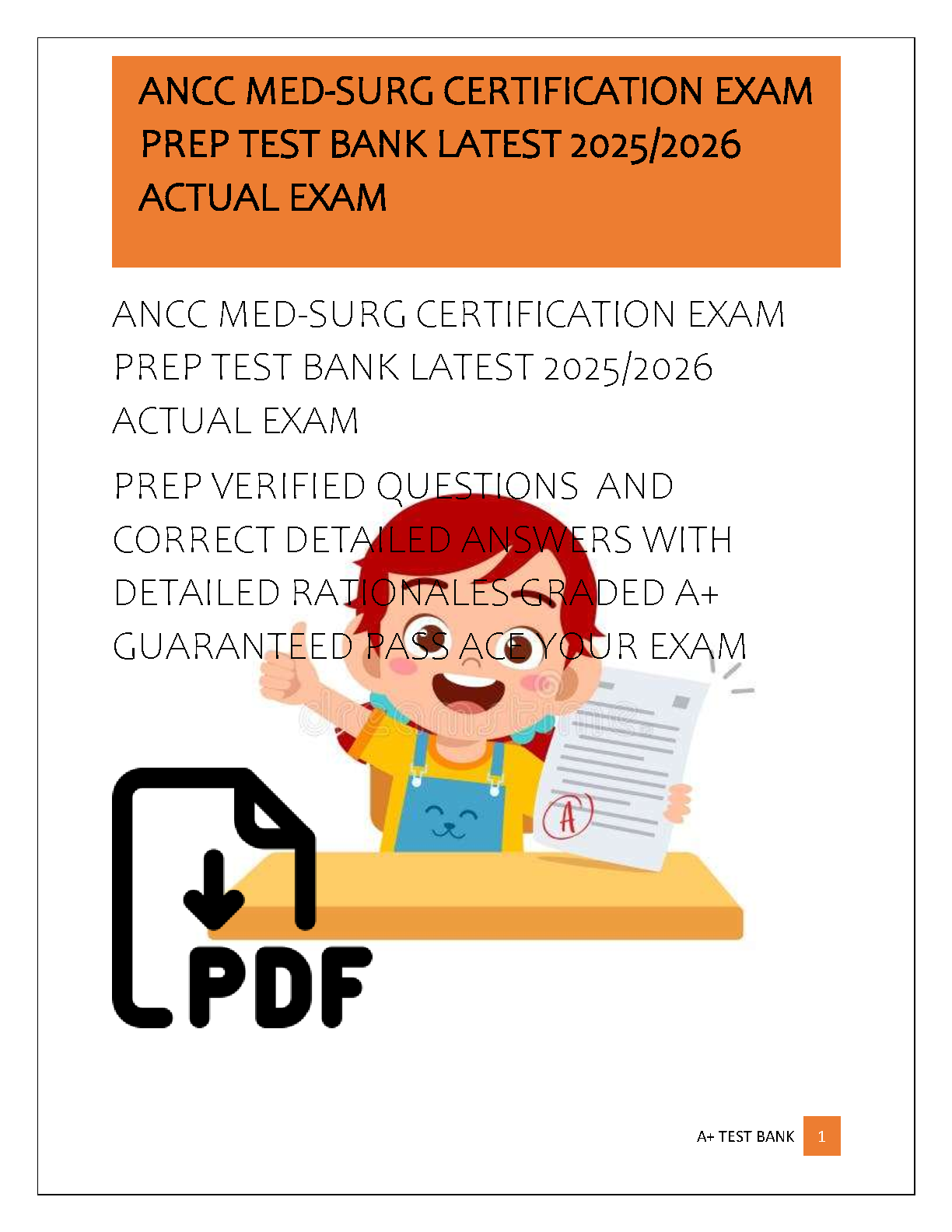 ANCC Med-Surg Certification Test Bank 2025/2026 4th Ed