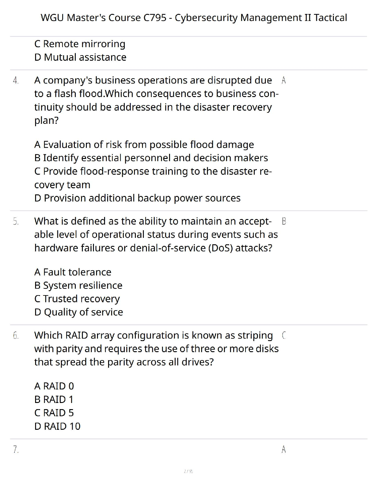 WGU C795 Cybersecurity Test Bank: Tactical Apps Verified Qs & As
