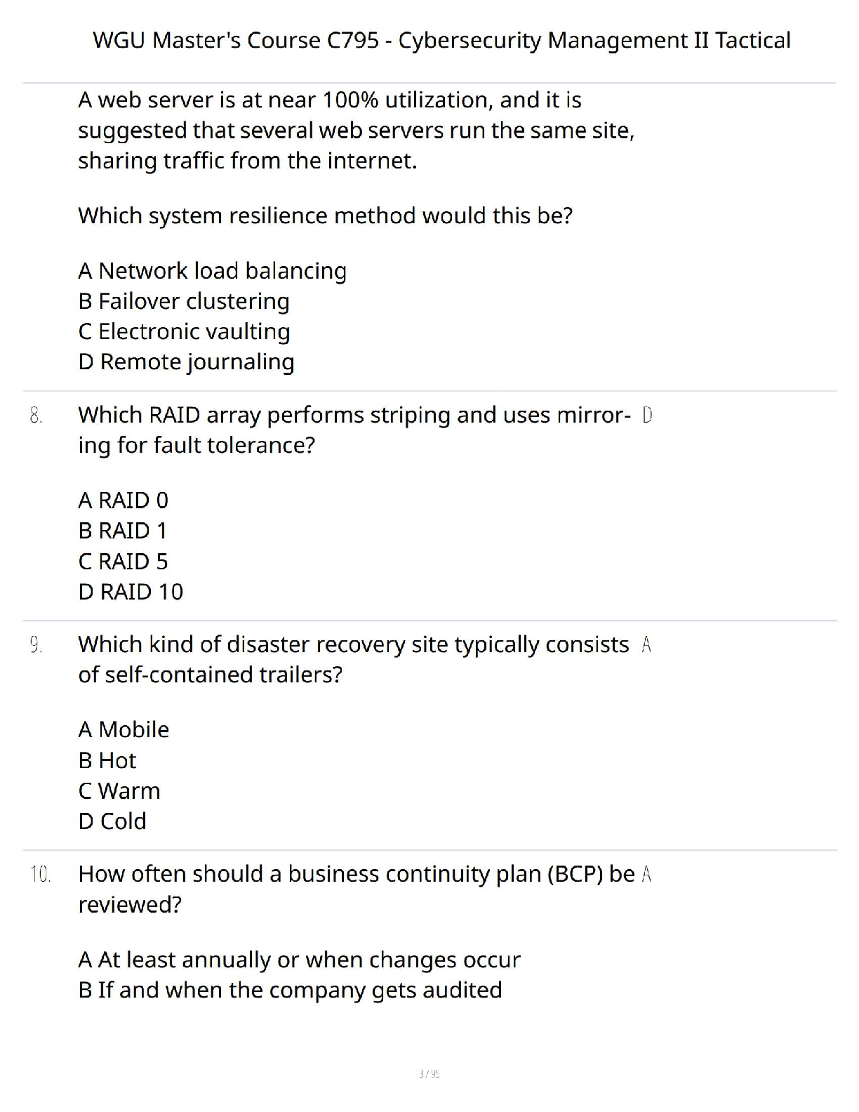 WGU C795 Cybersecurity Test Bank: Tactical Apps Verified Qs & As IMG-3