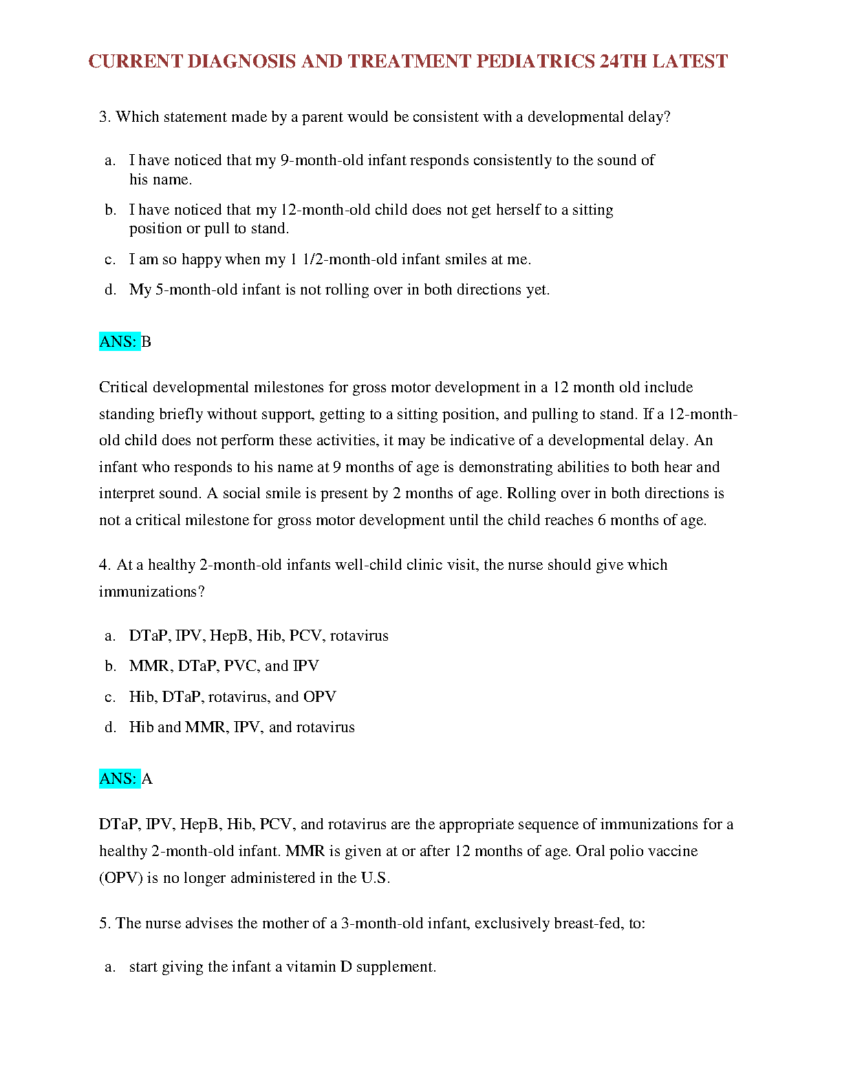 Pediatrics 4e Test Bank 2026/27 Exam Prep Resource IMG-3