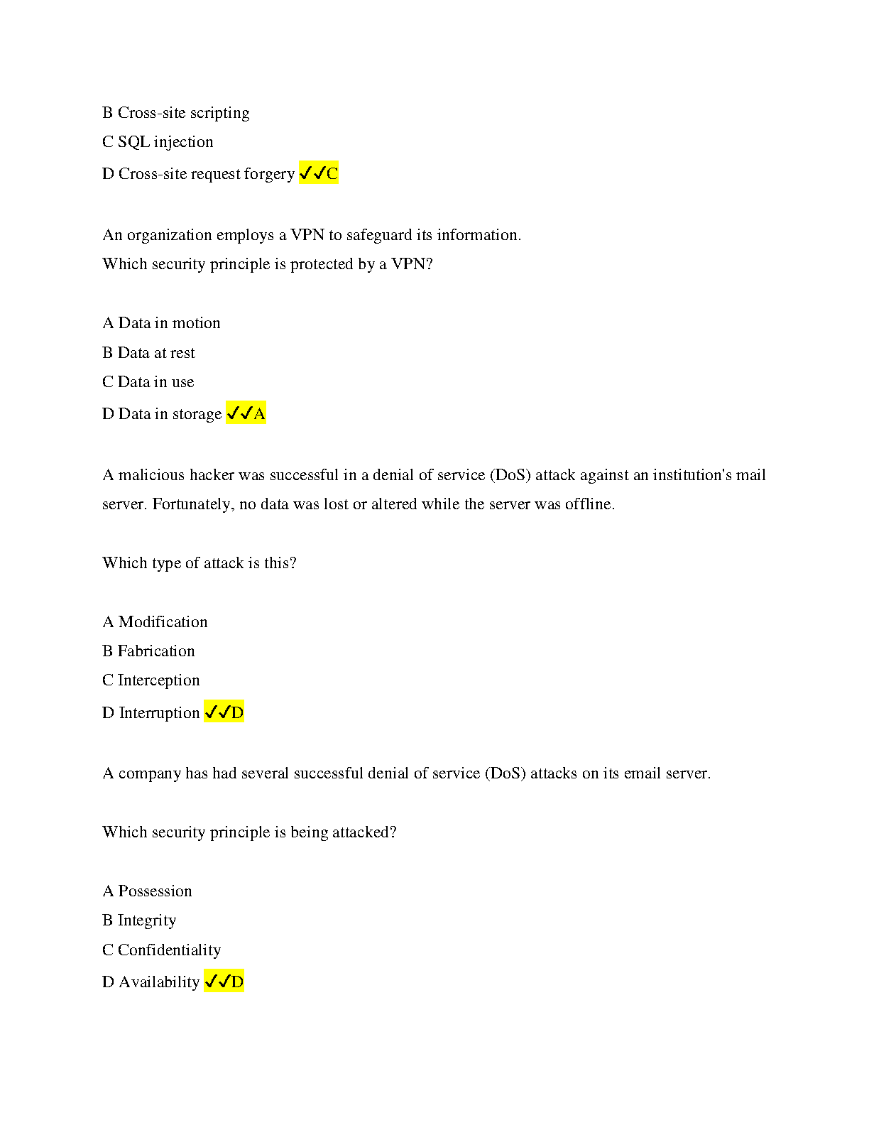 WGU C836 InfoSec Exam Prep: Questions & Answers 2024-2025