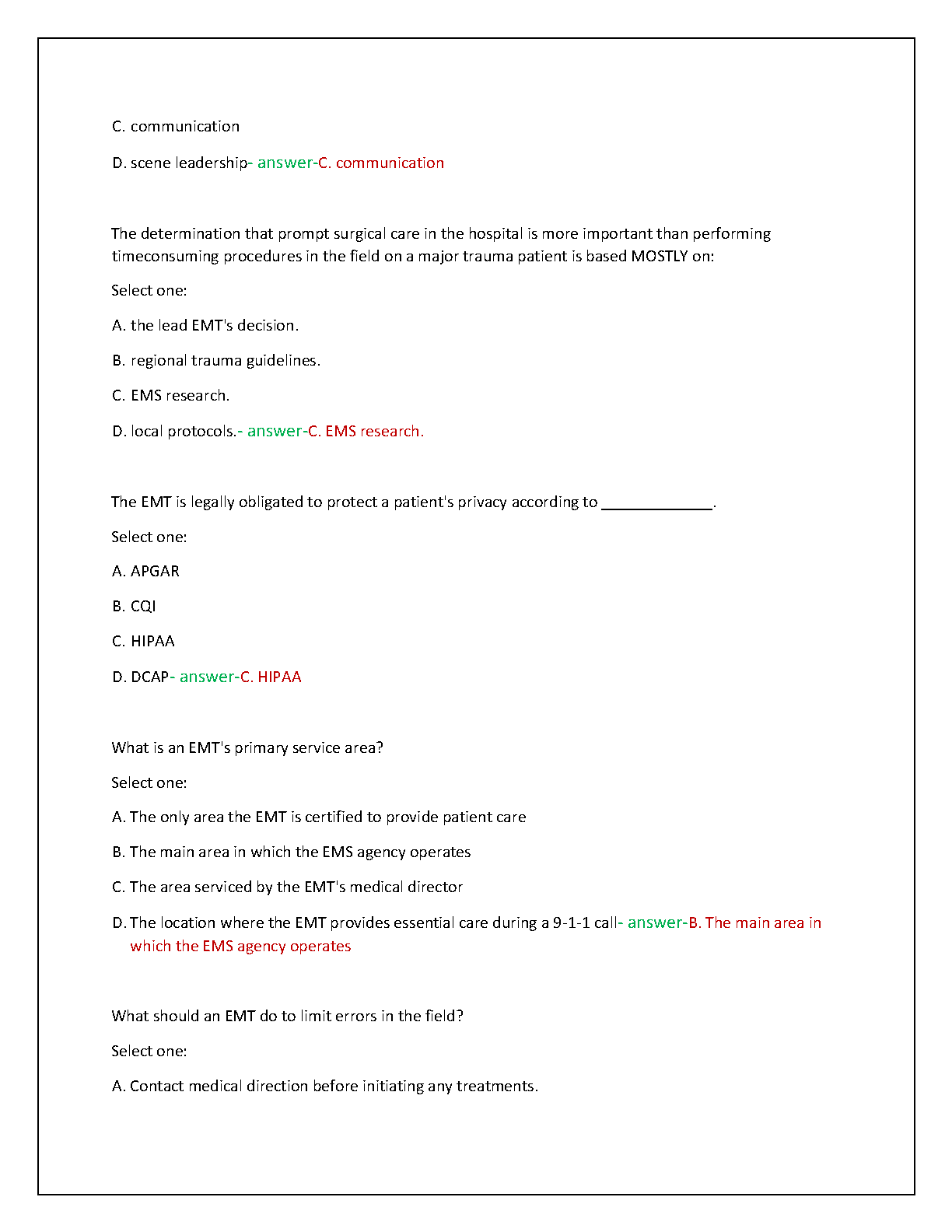 EMT Block 1 Study Guide 2026-27 | AAOS 12th Ed IMG-3