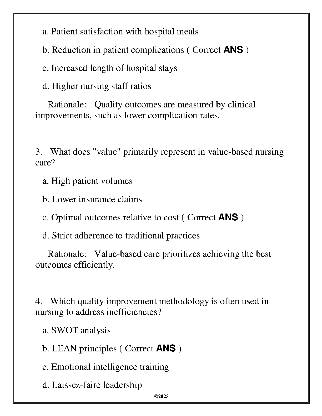 WGU NURS 5203 Study Guide 2026/27: Value-Based Nursing QA