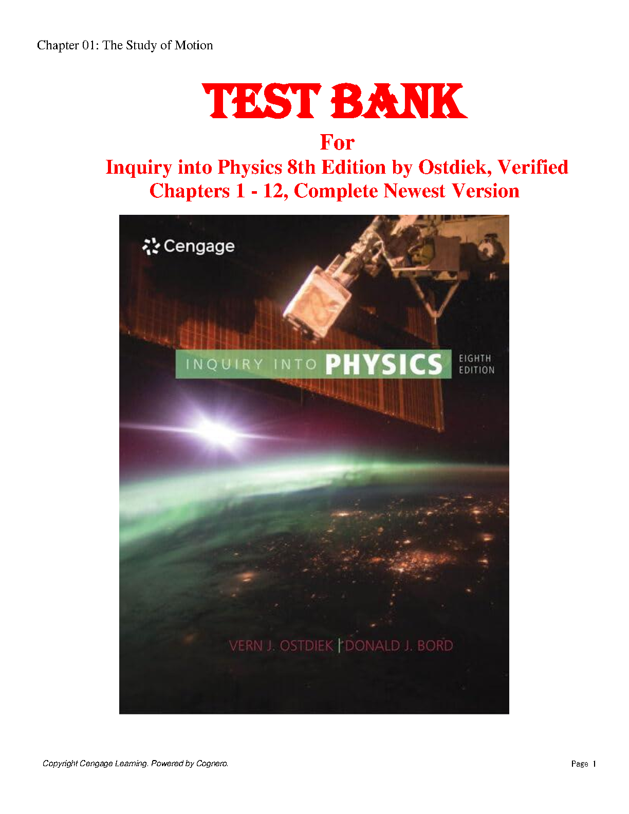 Inquiry into Physics 8th Edition TEST BANK IMG-1