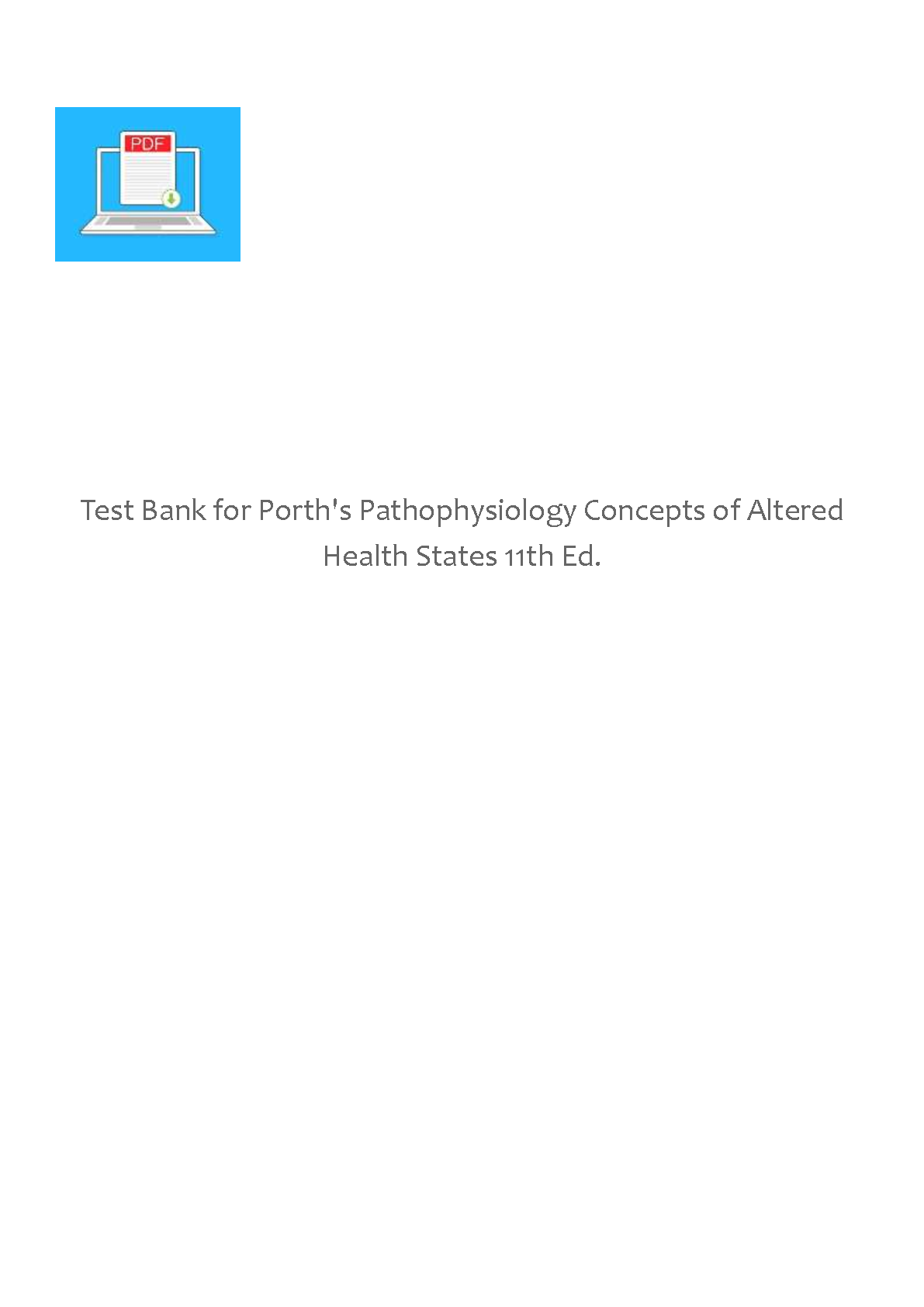 Pathophysiology 11e Porth Test Bank Exam Questions Answers IMG-1