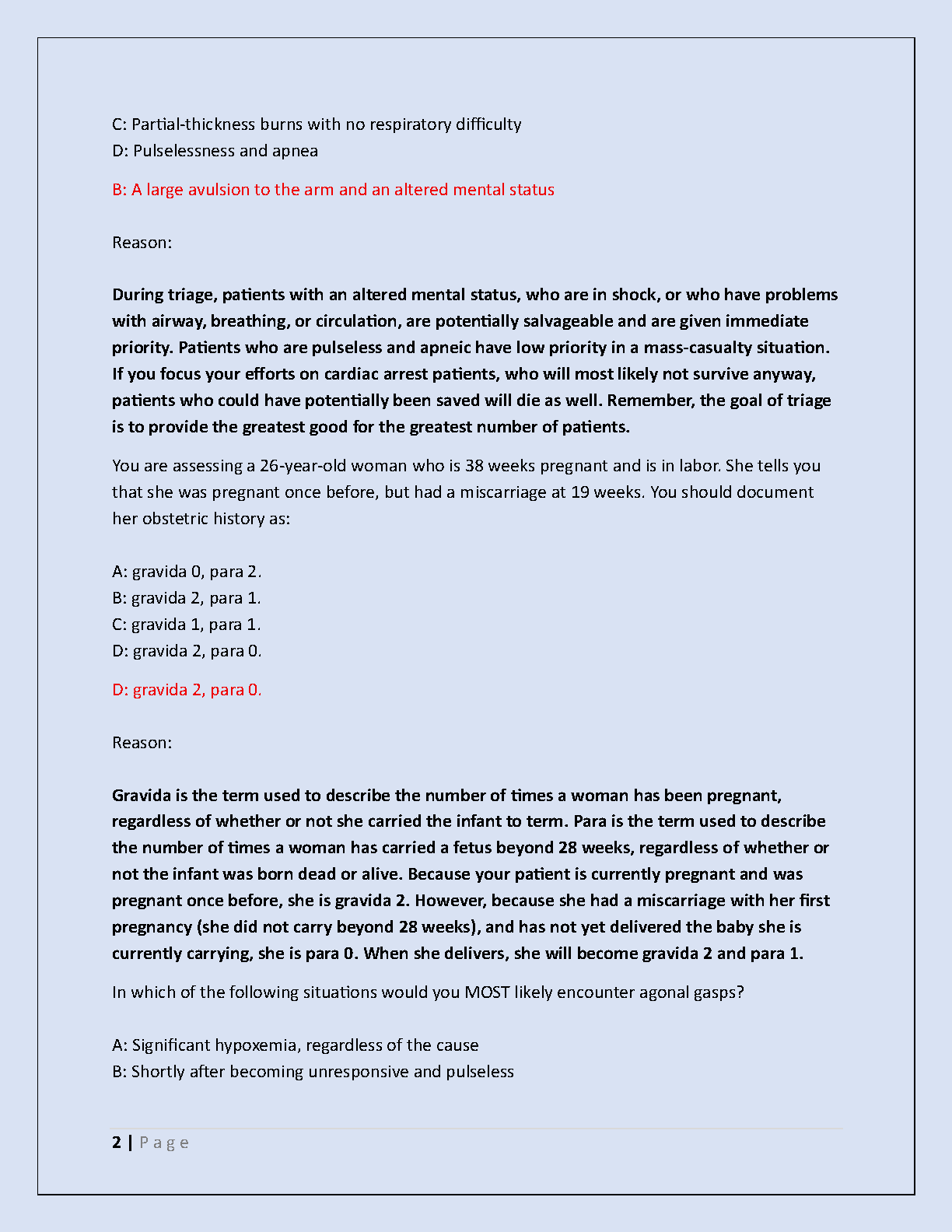 EMT Test Bank: JBL 12th Ed. Emergency Care & Transport 2026/27