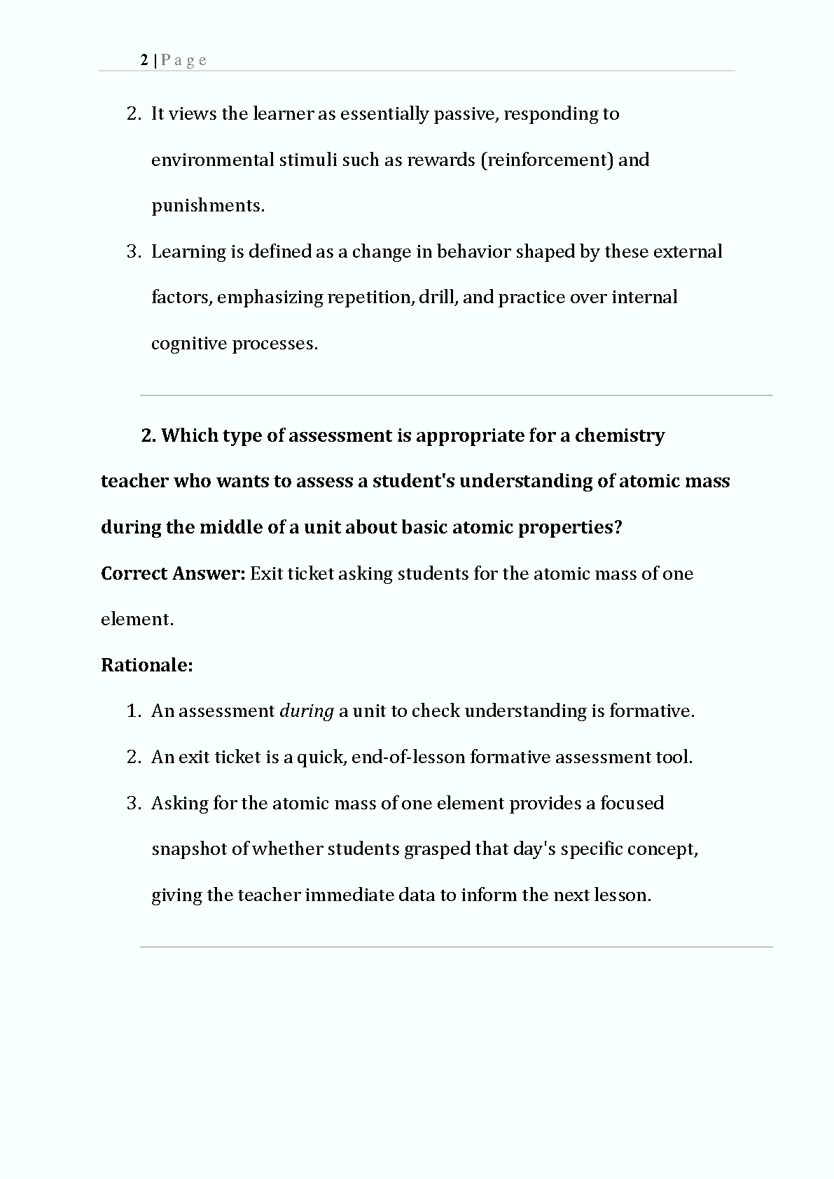 WGU D658 Test Bank: Assessment & Differentiation