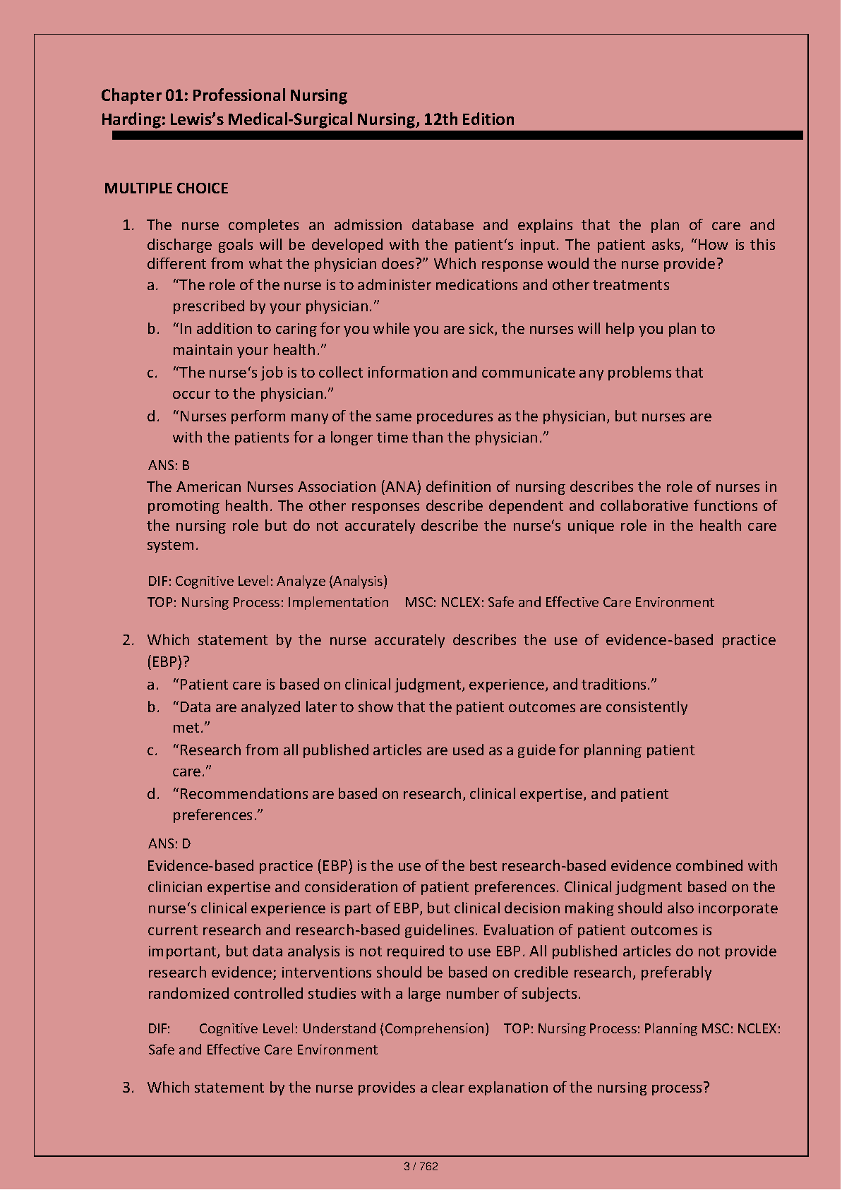 Lewis Med Surg Nursing Test Bank 12e NCLEX Review 2026/27 IMG-3