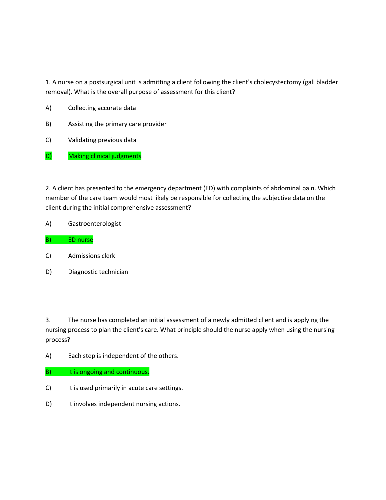 Health Assessment in Nursing 7th edition TEST BANK