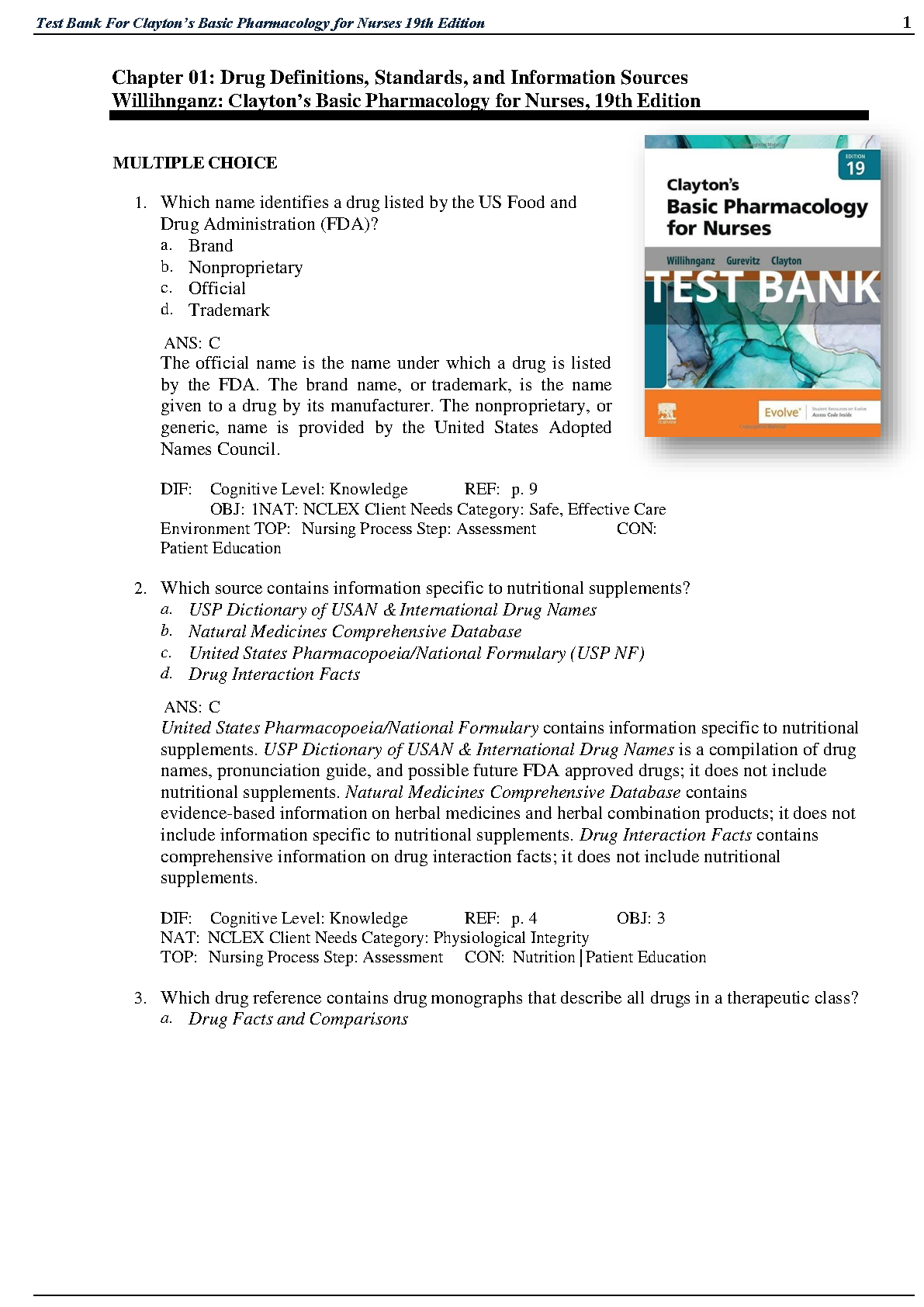 Clayton’s Basic Pharmacology for Nurses, 19th Edition IMG-1