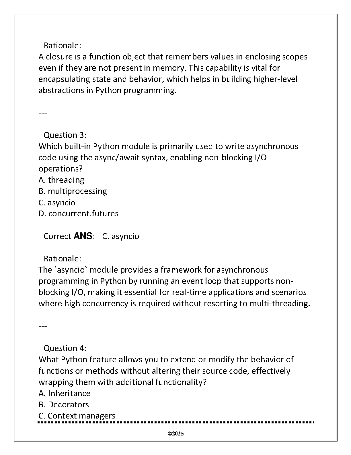 WGU D335 ITSW 3126 Python Exam Prep & Study Guide 2024/25 IMG-3