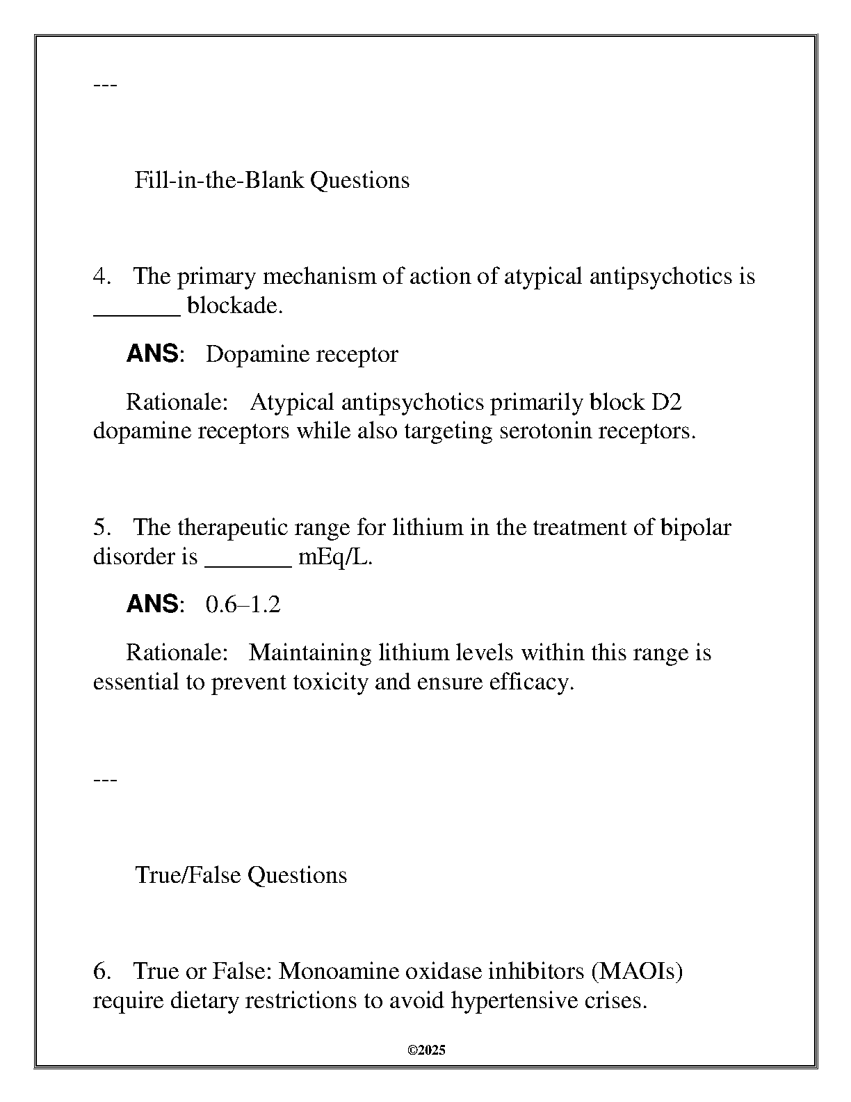 WGU NURS 6348 Psychopharmacology OA Review Q&A 2025 IMG-3