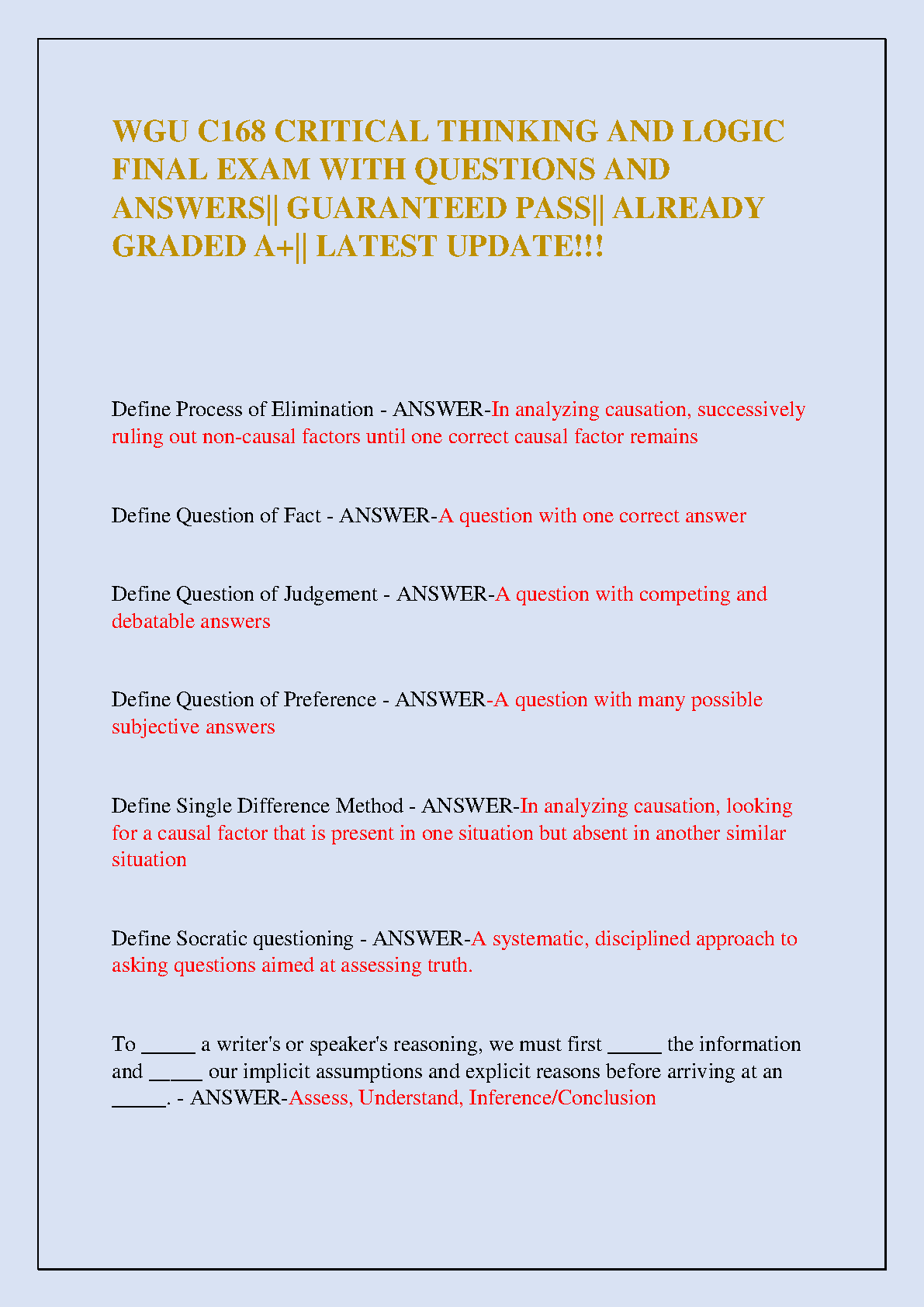 WGU C168 Critical Thinking Logic Final Exam Qs As 2025 IMG-1