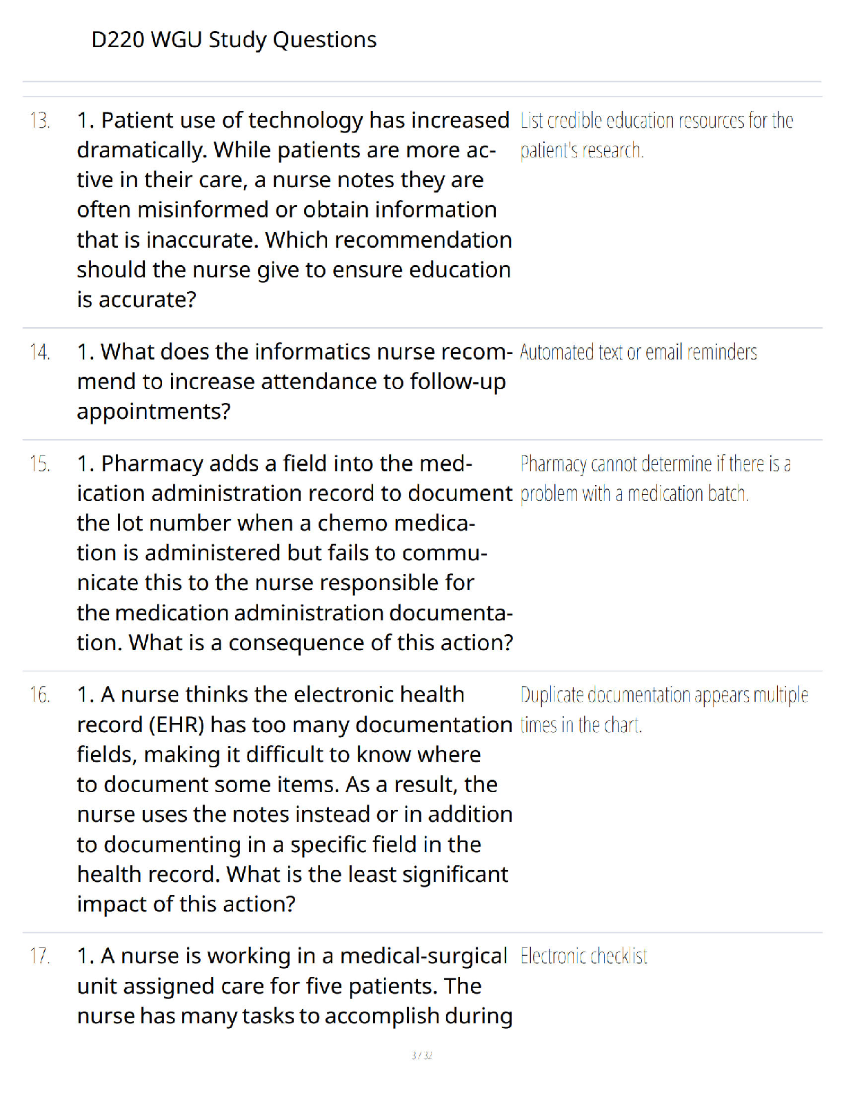 WGU D220 Nursing Informatics Study Questions and Answers IMG-3