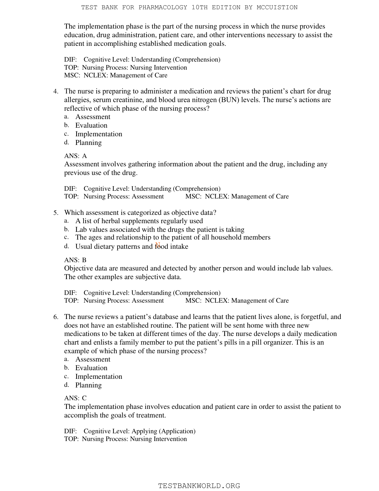 Pharmacology: A Patient Centered Nursing Process Approach