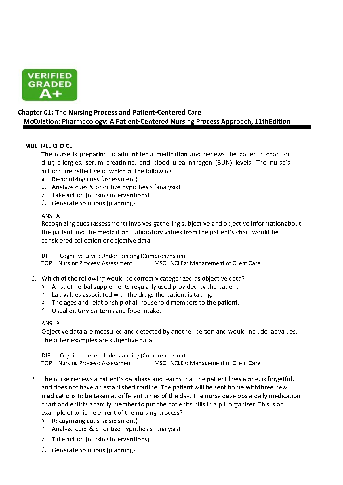 Pharmacology Test Bank 11th Ed 2025/2026