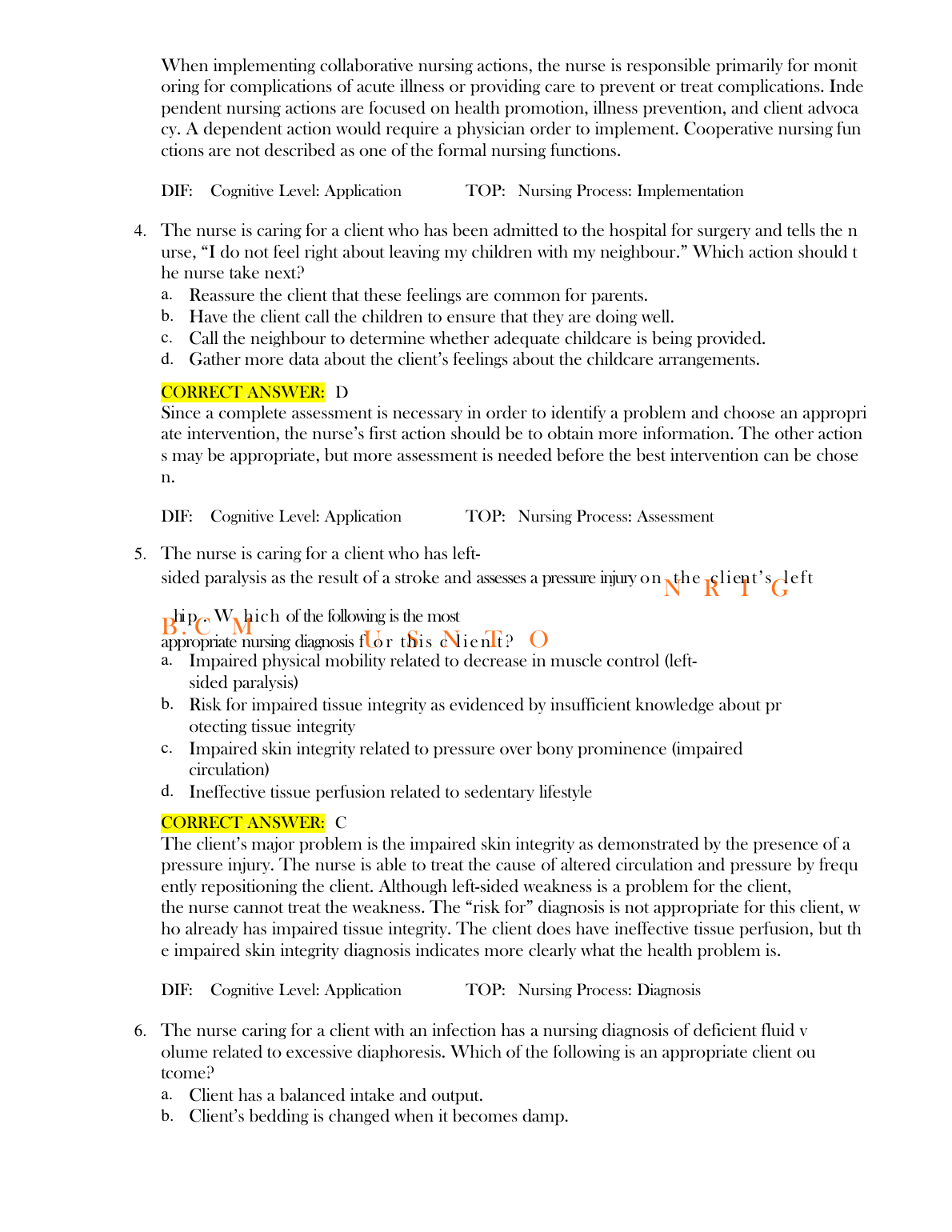Lewis Med Surg Nursing Canada 4e Test Bank Ch 1-72 2026/2027