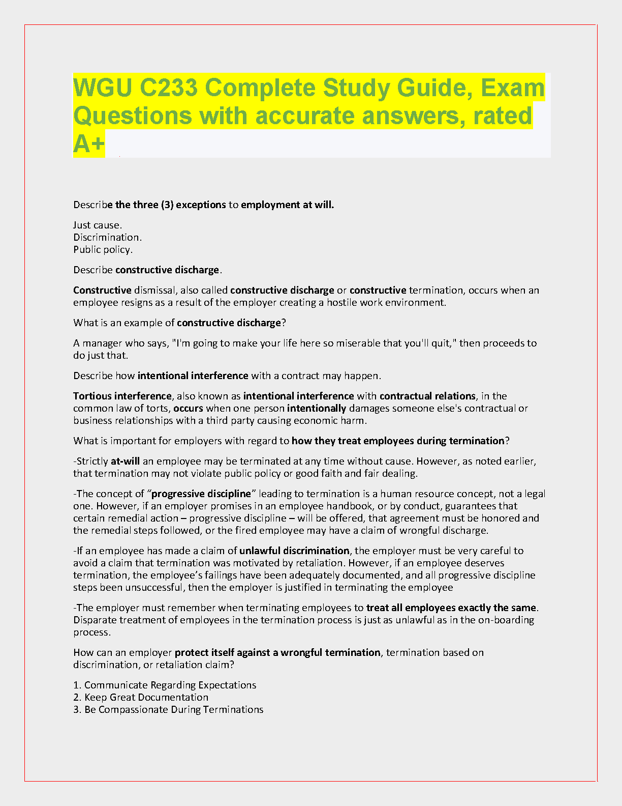 WGU C233 Study Guide 2024-2025 | First Attempt Success IMG-1