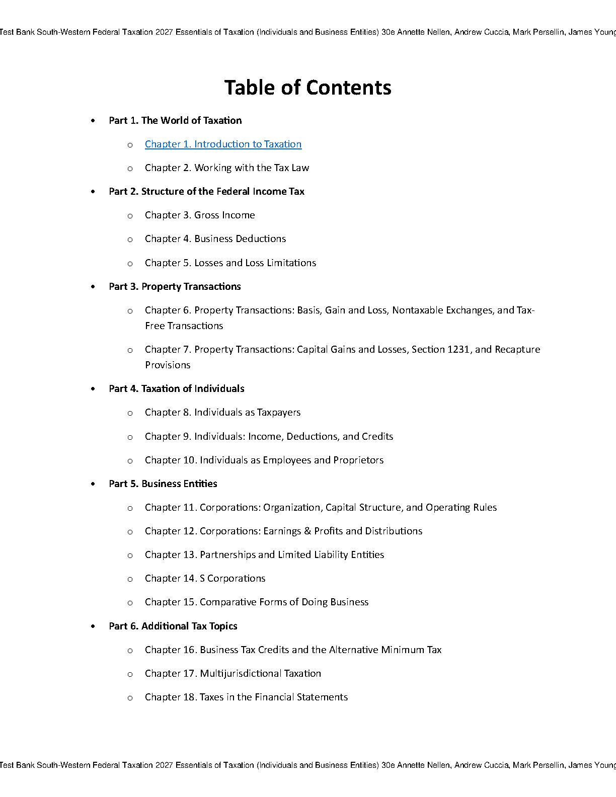 SW Federal Taxation 2027 Test Bank 30th Ed Solutions IMG-3