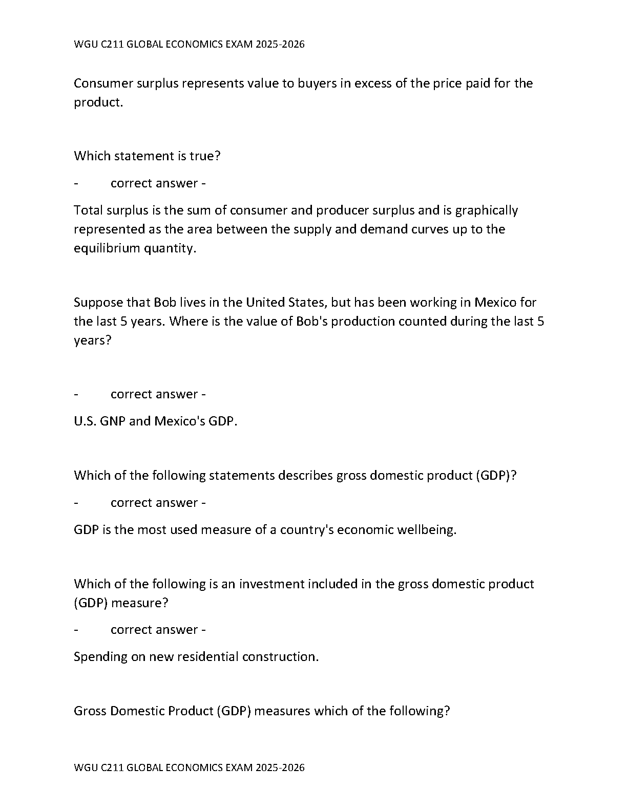 WGU C211 Global Economics Exam Guide 2025 IMG-3