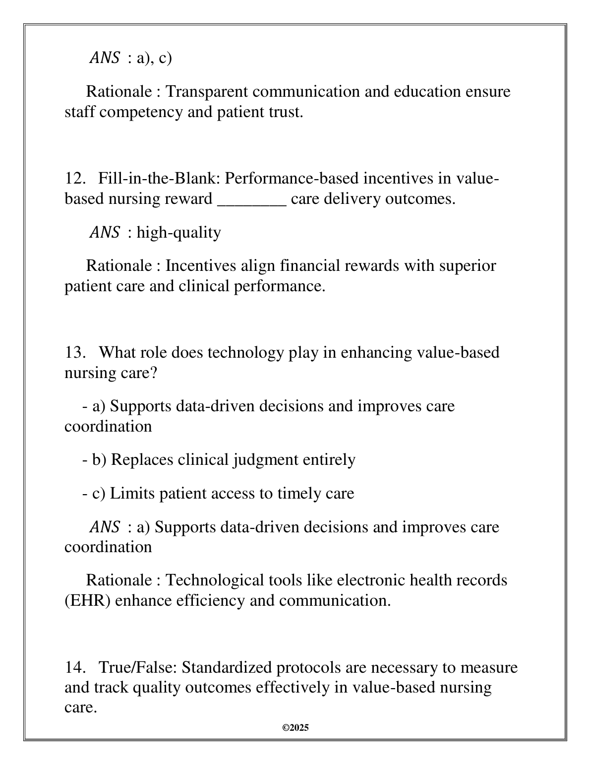NURS 5203 Quality Outcomes Value-Based Nursing 2025 Exam Guide IMG-3