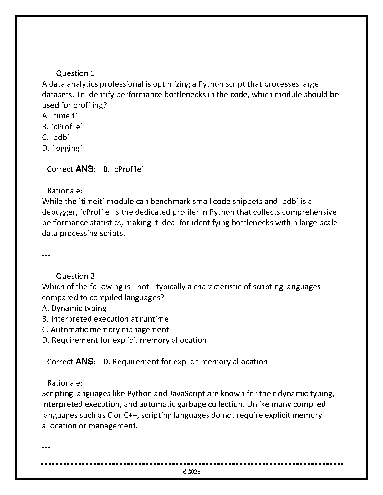 WGU D278 ITSW 2113 Exam Prep and Review Guide