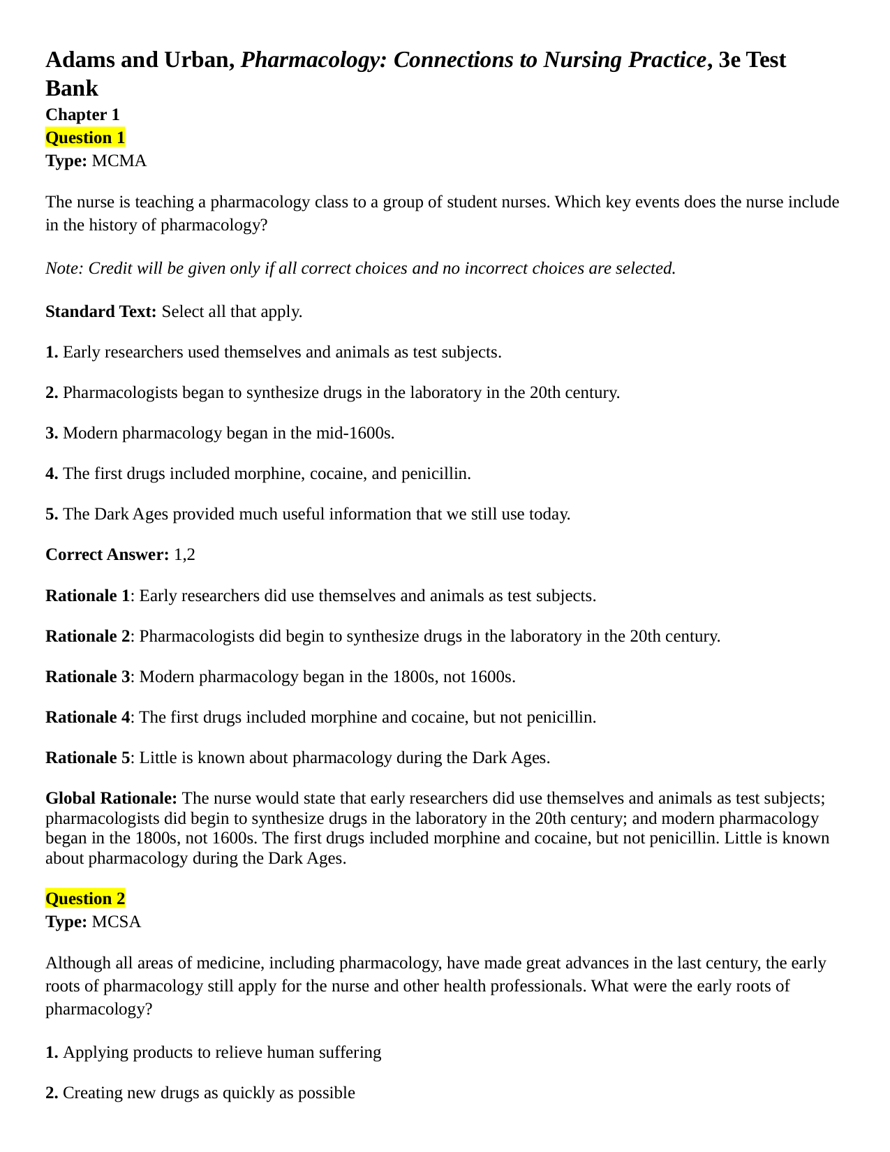 Pharmacology: Connections to Nursing Practice 3rd Edition