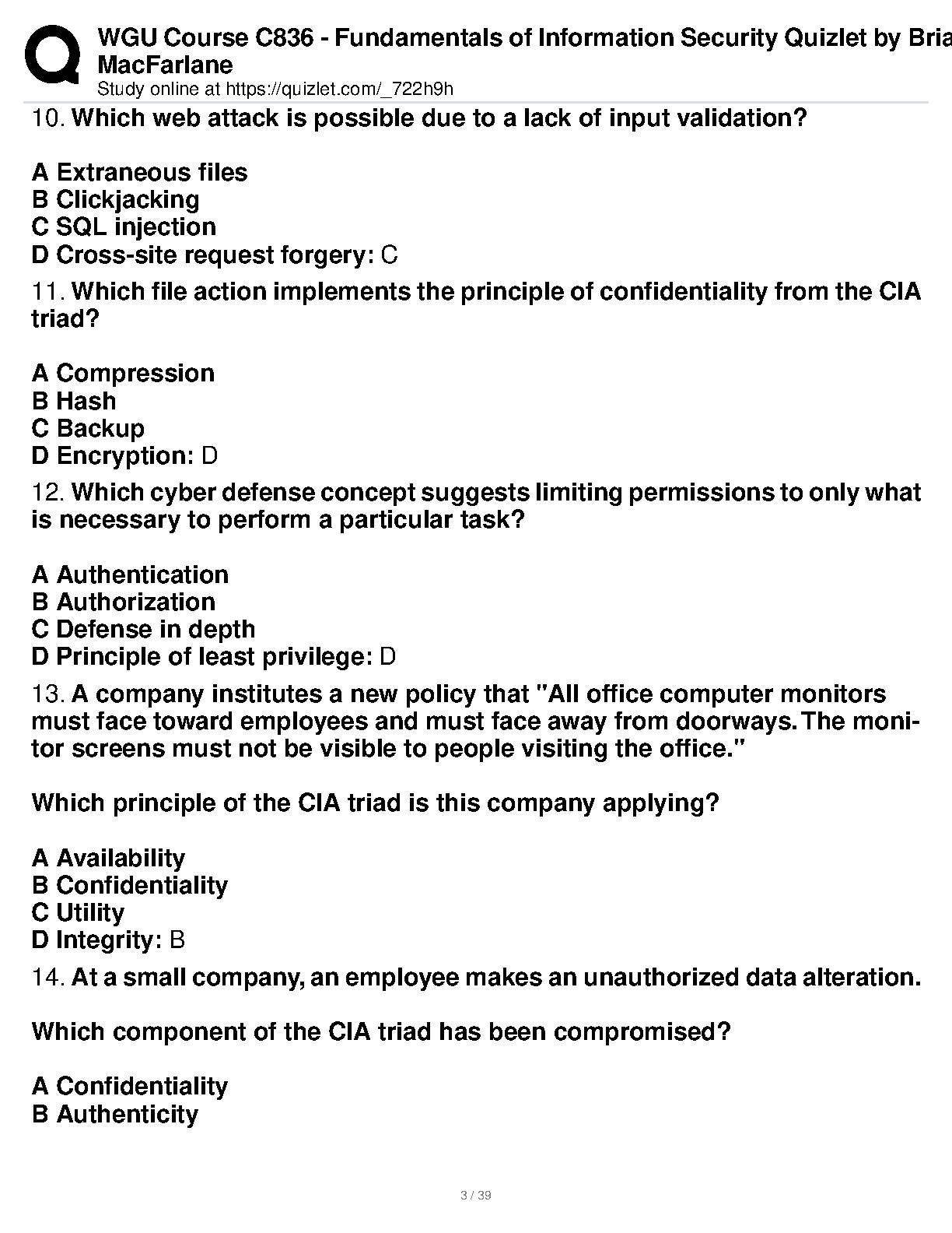 WGU C836 InfoSec Study Guide 2024/2025 IMG-3