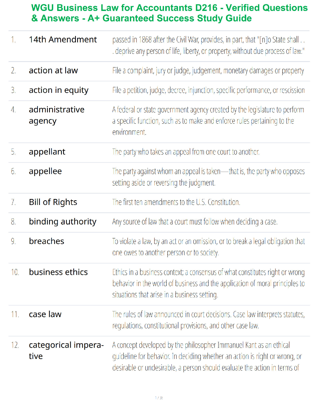 WGU D216 Business Law for Accountants Study Guide 2026 IMG-1